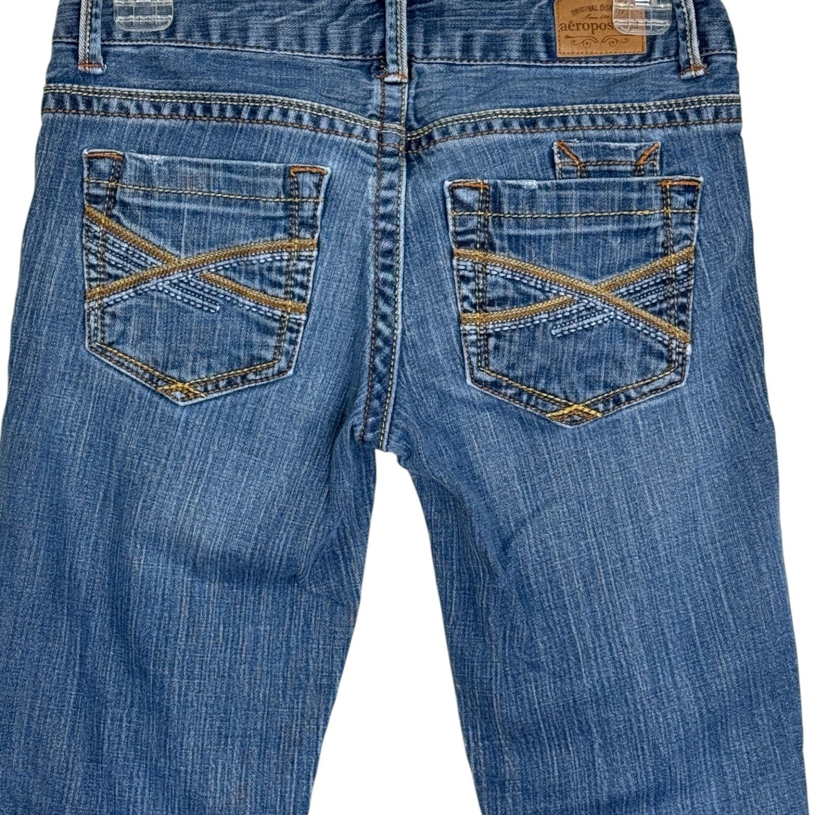 Aeropostale Aeropostale Womens Jeans Size 3/4 Blue Straight Leg Mid Rise Size 26" / US 2 / IT 38 - 6 Thumbnail