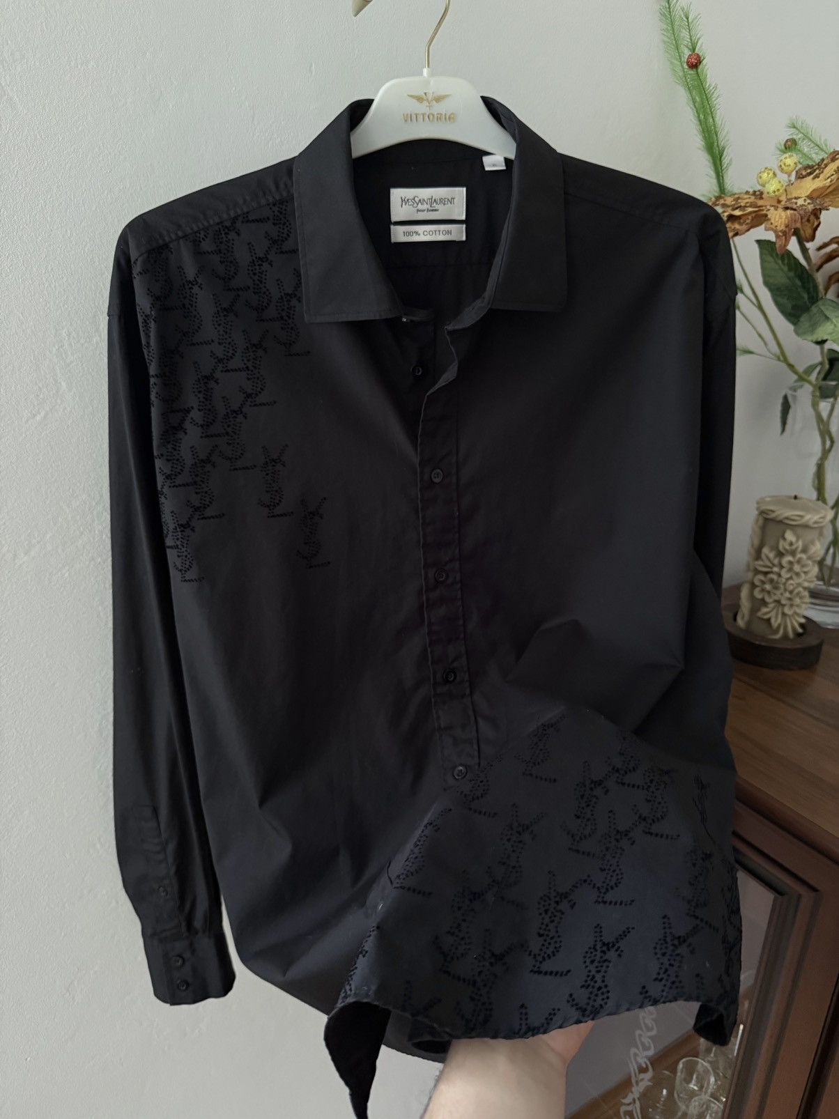 Vintage Yves Saint Laurent Monogram Button Up Shirt