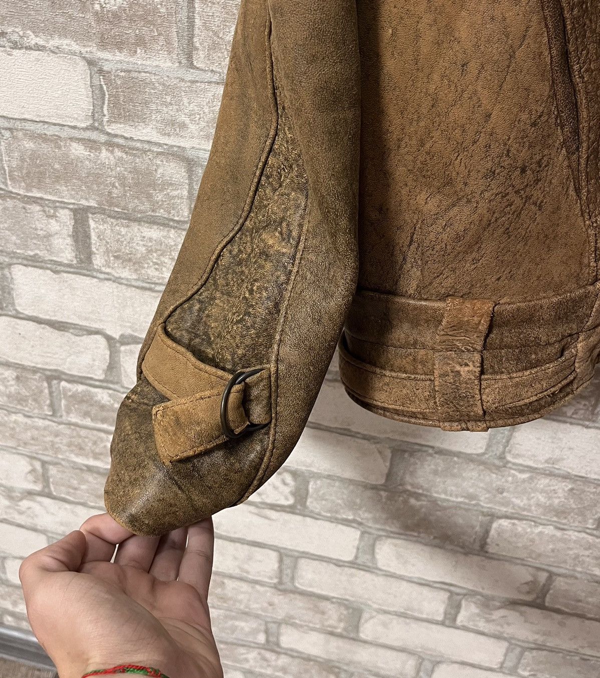 Genuine Leather × Vintage 🔥Vintage 90s Avantgarde Genuine Leather Jacket Size US XL / EU 56 / 4 - 9 Thumbnail