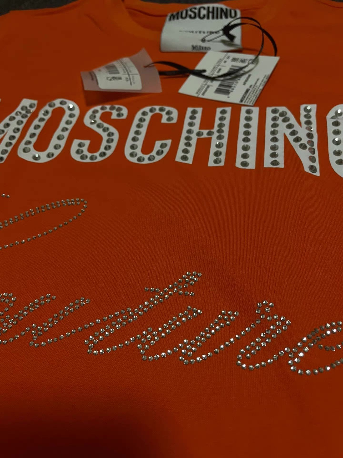 Moschino Moschino Women's Orange T-shirt Q4 Size XS / US 0-2 / IT 36-38 - 5 Thumbnail