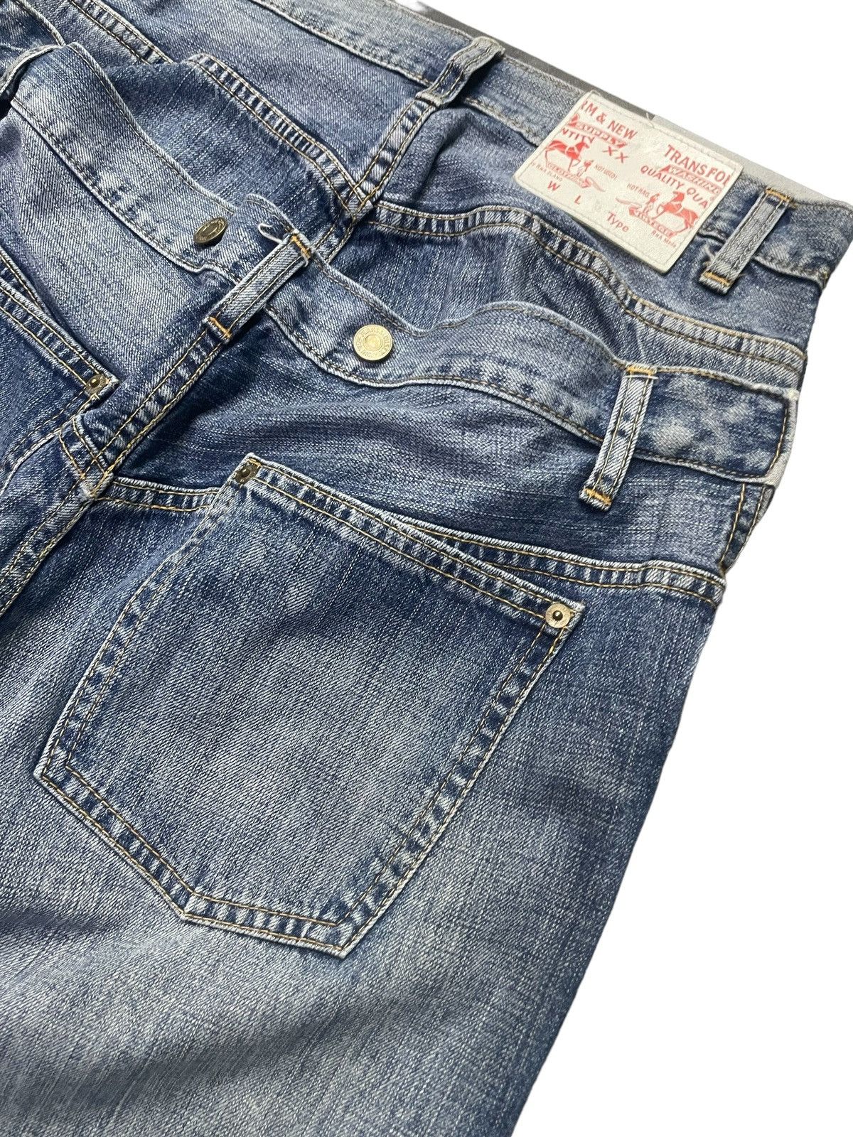 Dogtown × Japanese Brand × Thug Club Rna inc. japan double waist layer baggy denim pants Size US 30 / EU 46 - 9 Thumbnail