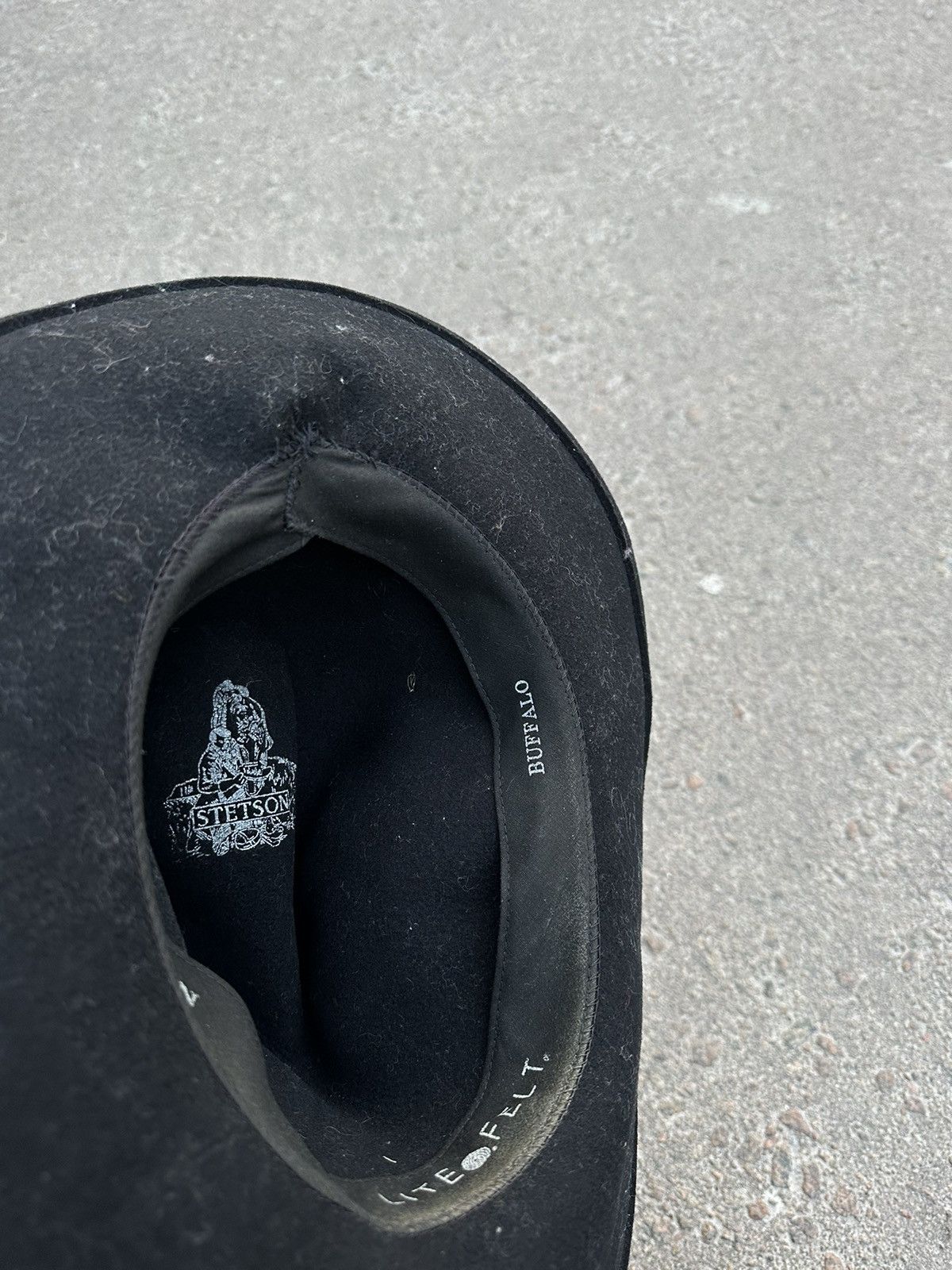 Stetson Stetson Black Buffalo Felt Cowboy Western Hat Size ONE SIZE - 7 Thumbnail