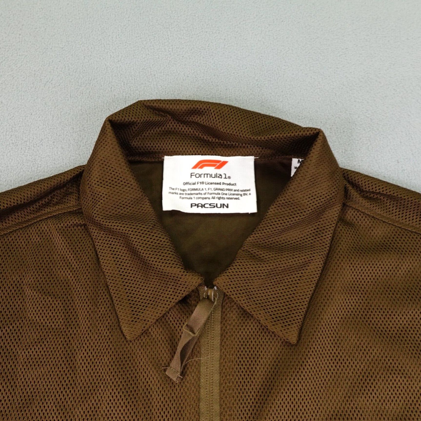 Pacsun PacSun Formula 1 Shirt Polo Mens M Brown White Zip Up Racing Grand Prix Size US M / EU 48-50 / 2 - 2 Thumbnail