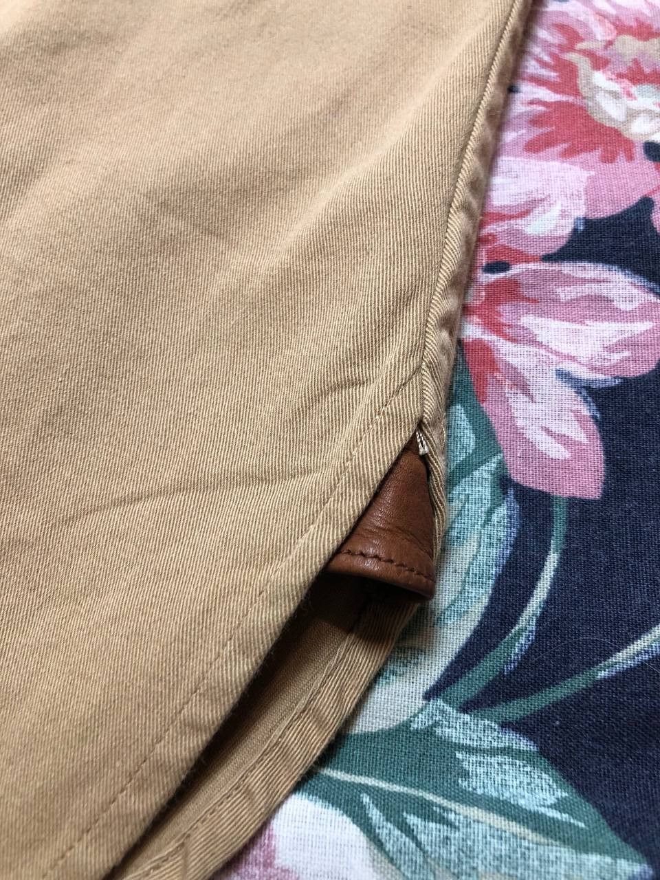 Polo Ralph Lauren Ralph Lauren Leather-Trim Twill Shirt Tan Brown Safari Size M / US 6-8 / IT 42-44 - 9 Thumbnail