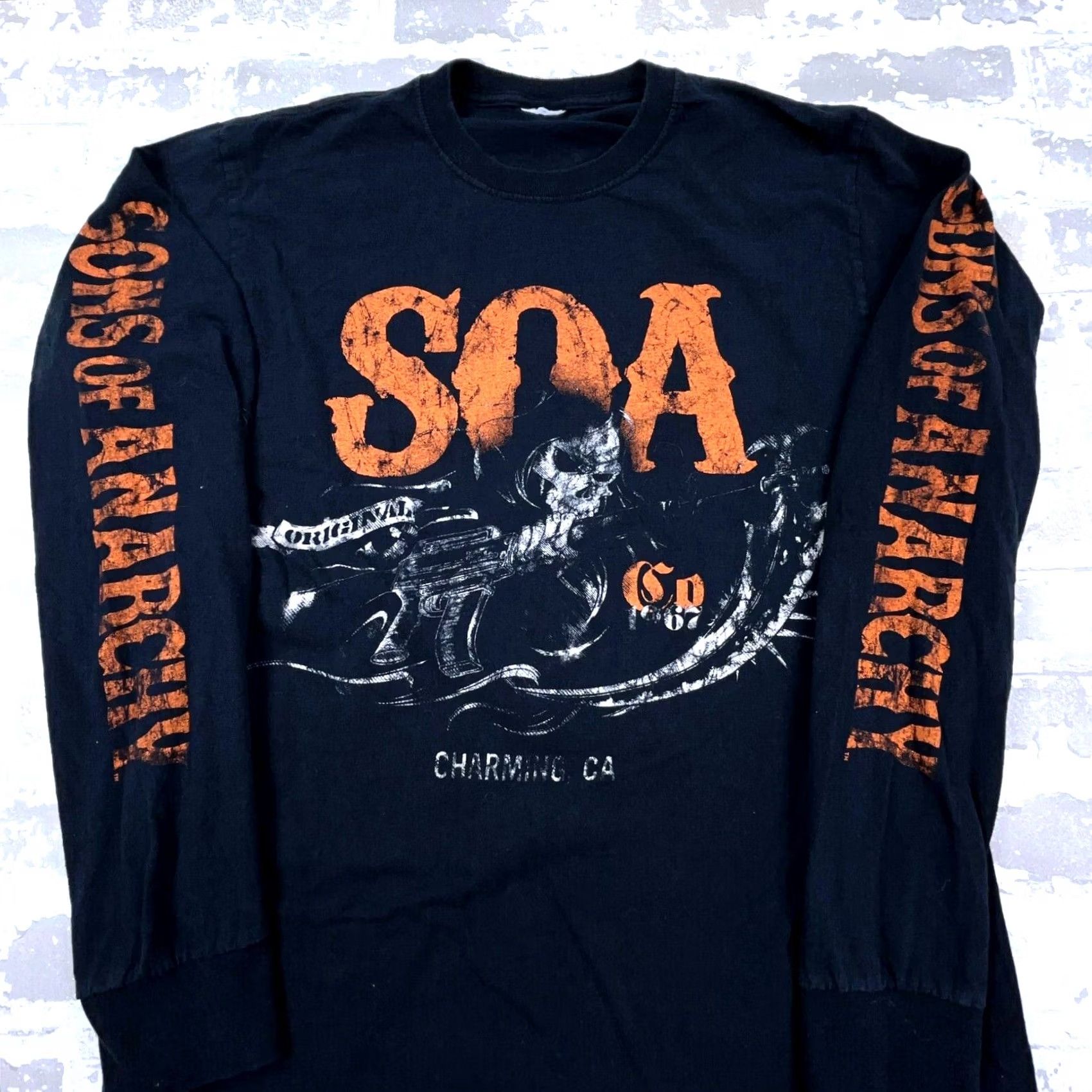 Vintage Sons Of Anarchy Shirt Men Small Black Biker Tee Grim Reaper Size US S / EU 44-46 / 1 - 3 Thumbnail