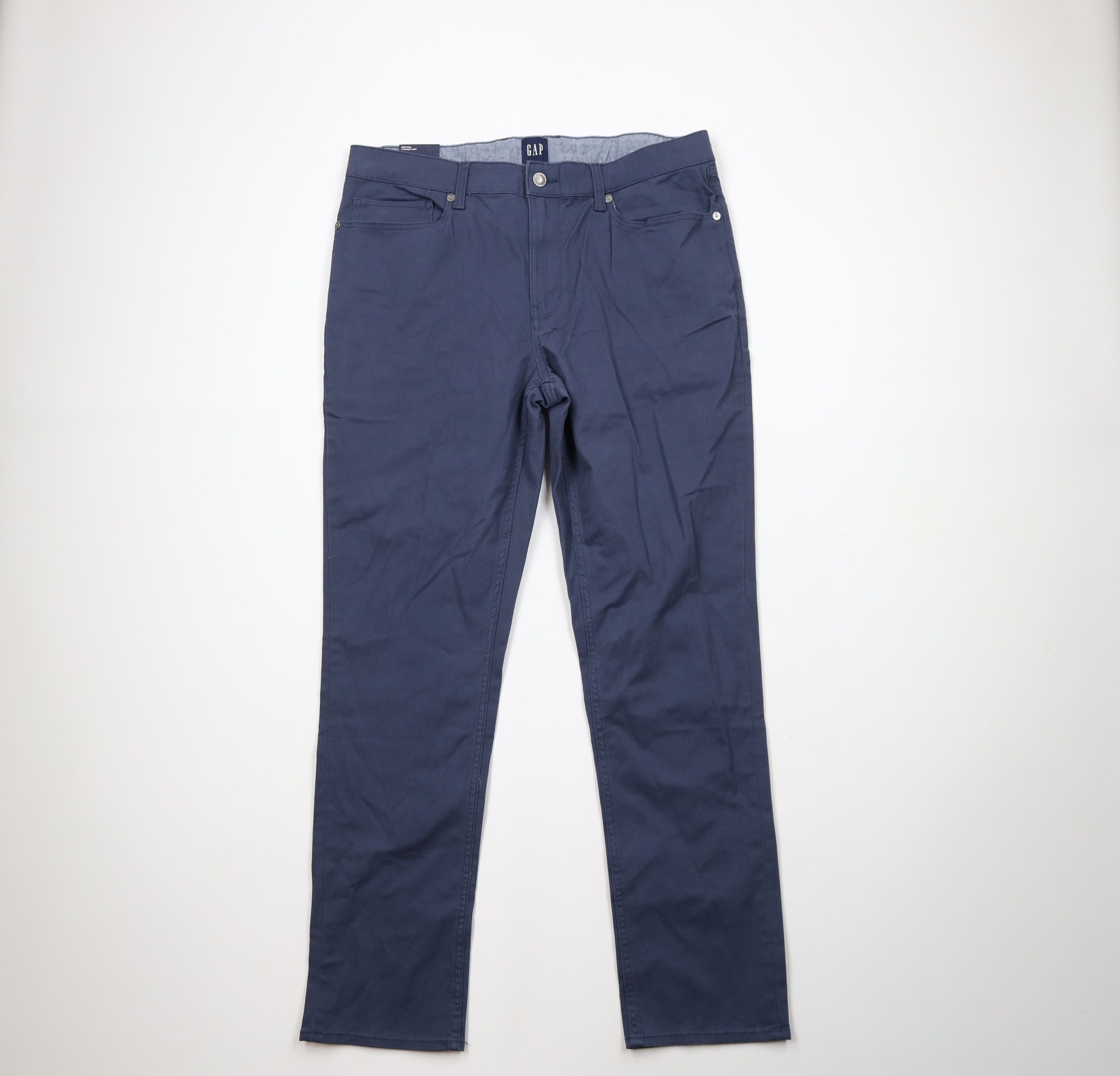 Gap × Vintage New Gap Fit Stretch Twill 5 Pocket Chinos Chino Pants Blue Size US 36 / EU 52 - 1 Thumbnail