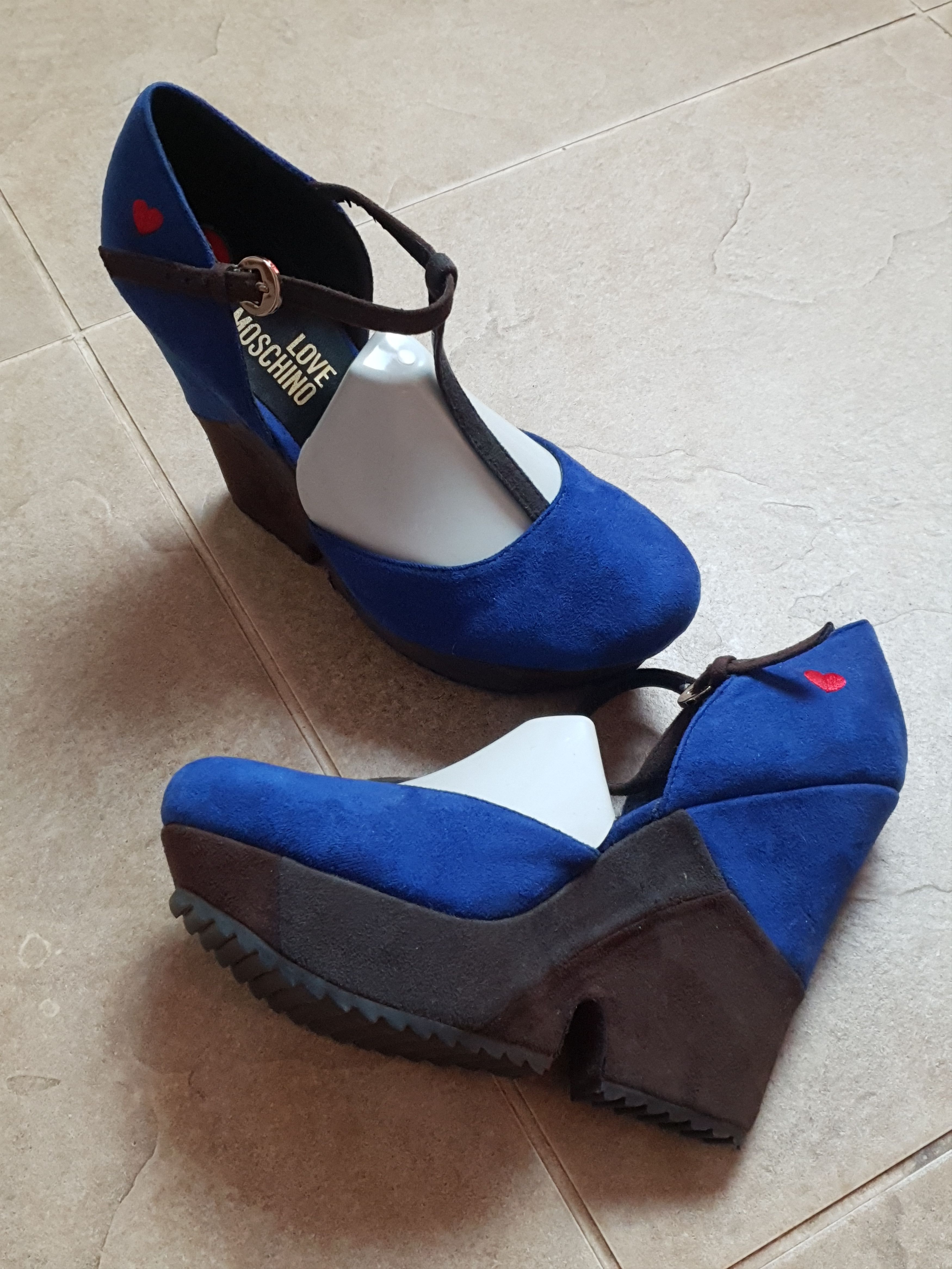 Moschino women's shoes Love Moschino blue platform shoes, size 38 Size US 7 / IT 37 - 11 Thumbnail