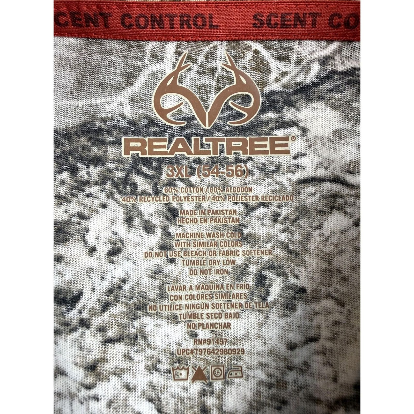 Realtree Realtree Mens 3XL Brown Camouflage Long Sleeve Hunting Tee Top Shirt Size US XXL / EU 58 / 5 - 3 Thumbnail