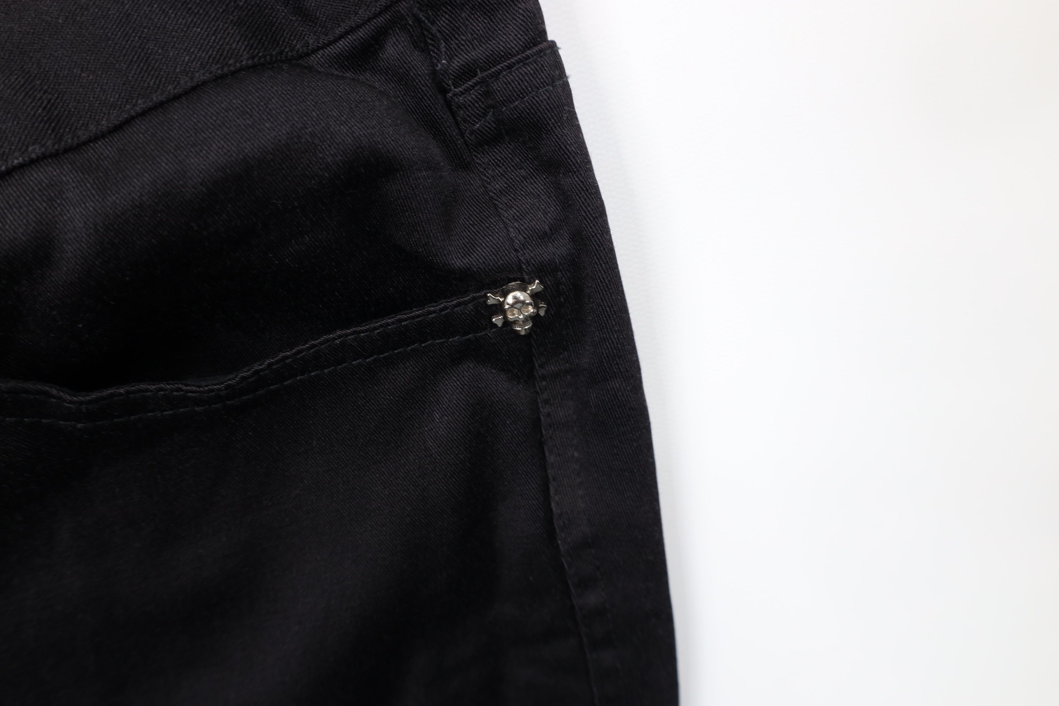 Vintage 90s Y2K Tripp NYC Stretch Capris Jeans Pants Black