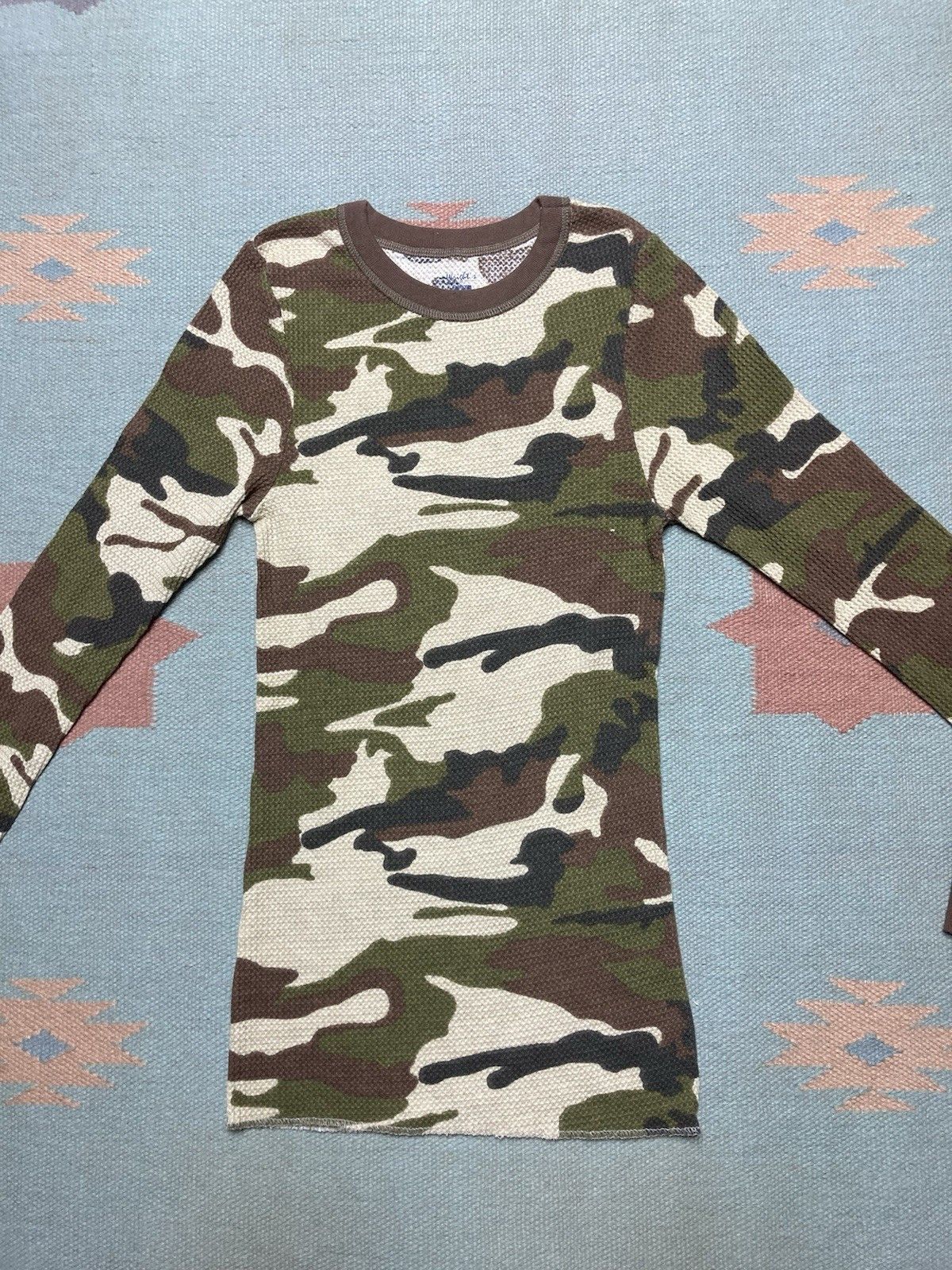 Other Waffle knit thermal shirt camo base camouflage women’s small Size S / US 4 / IT 40 - 2 Thumbnail
