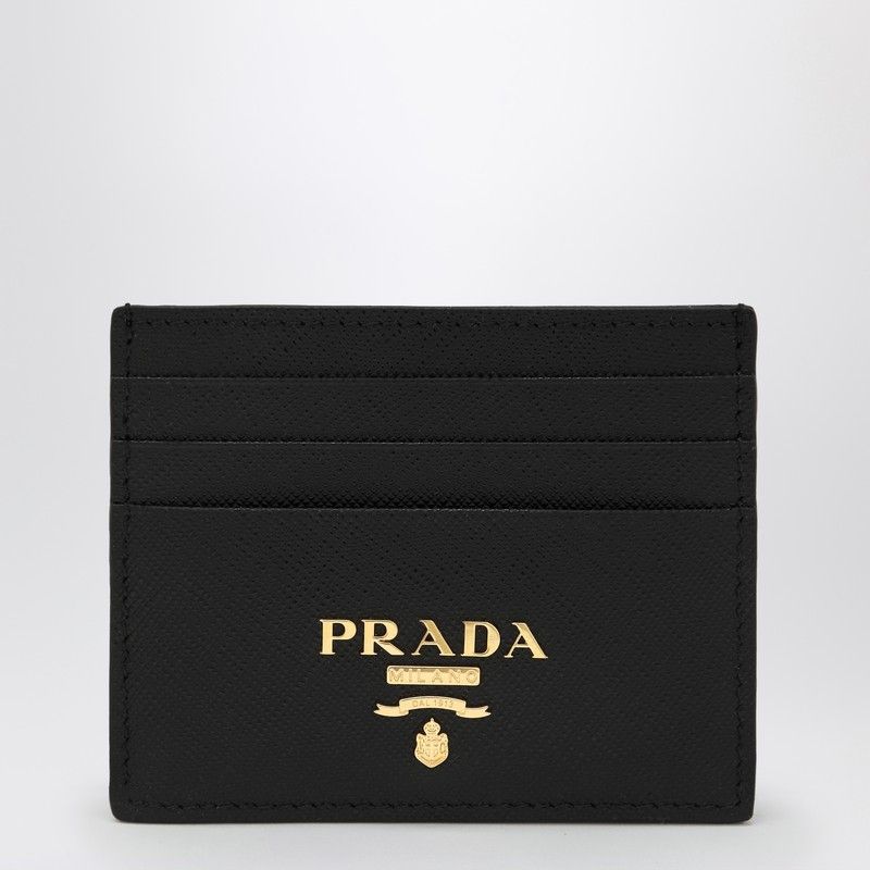 Prada Prada Black Card Holder In Saffiano Size ONE SIZE - 1 Thumbnail
