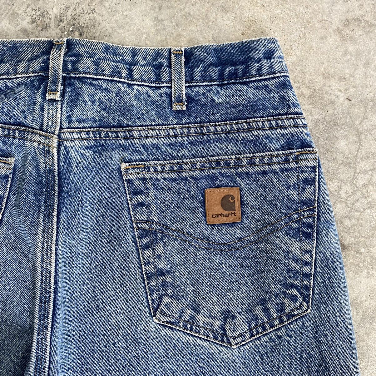 VTG Carhartt Blanket Lined Relaxed Fit Light Blue Jeans