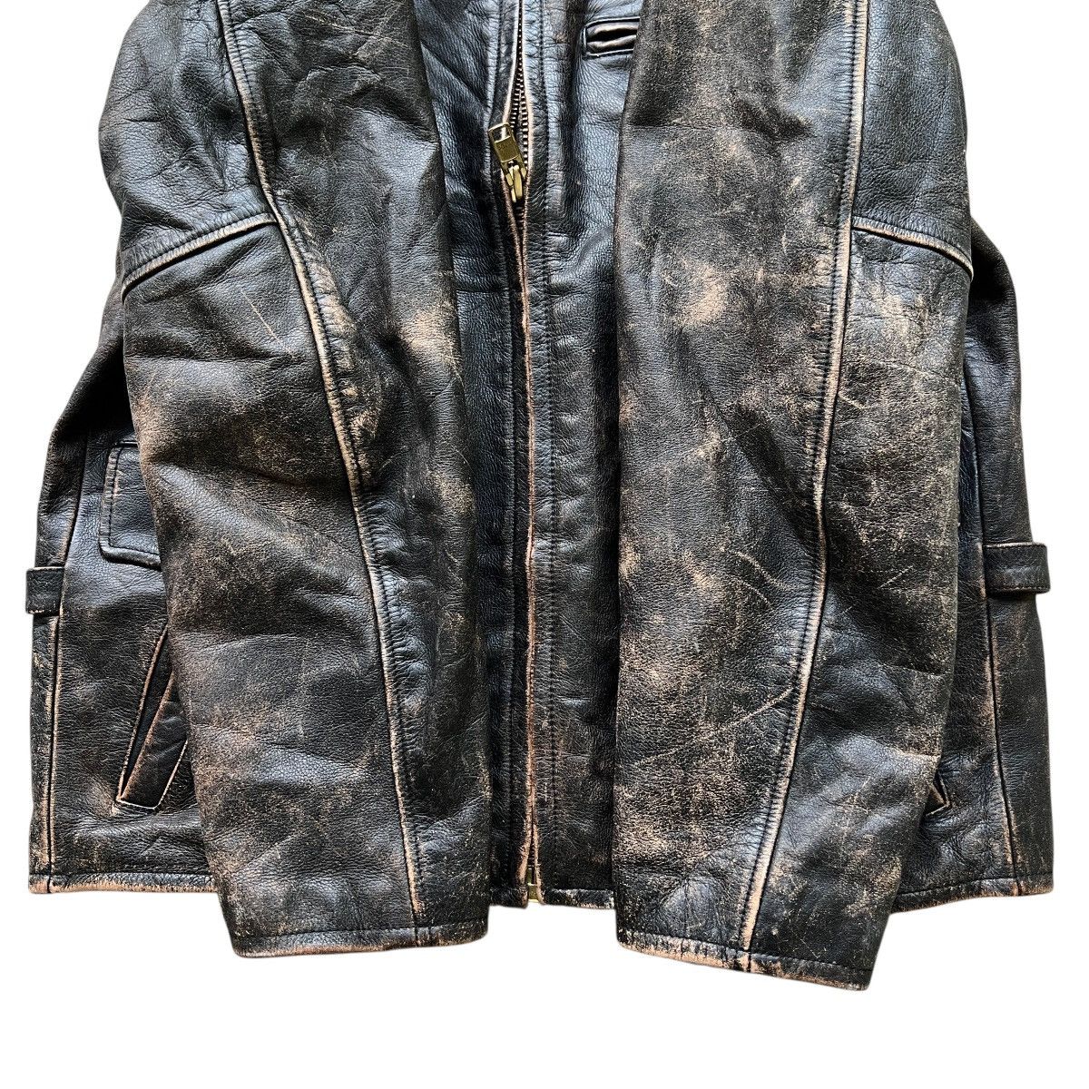 Vintage Vintage Morgan Productions Patina Leather Jacket Size US M / EU 48-50 / 2 - 14 Thumbnail