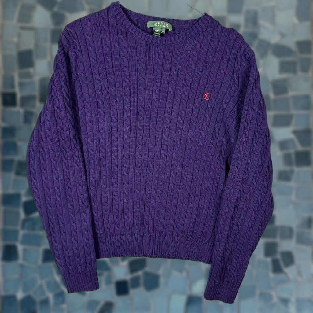 Ralph Lauren VINTAGE Lauren Ralph Lauren Sweater Women XL Cable Knit Pullover Size XL / US 12-14 / IT 48-50 - 1 Thumbnail