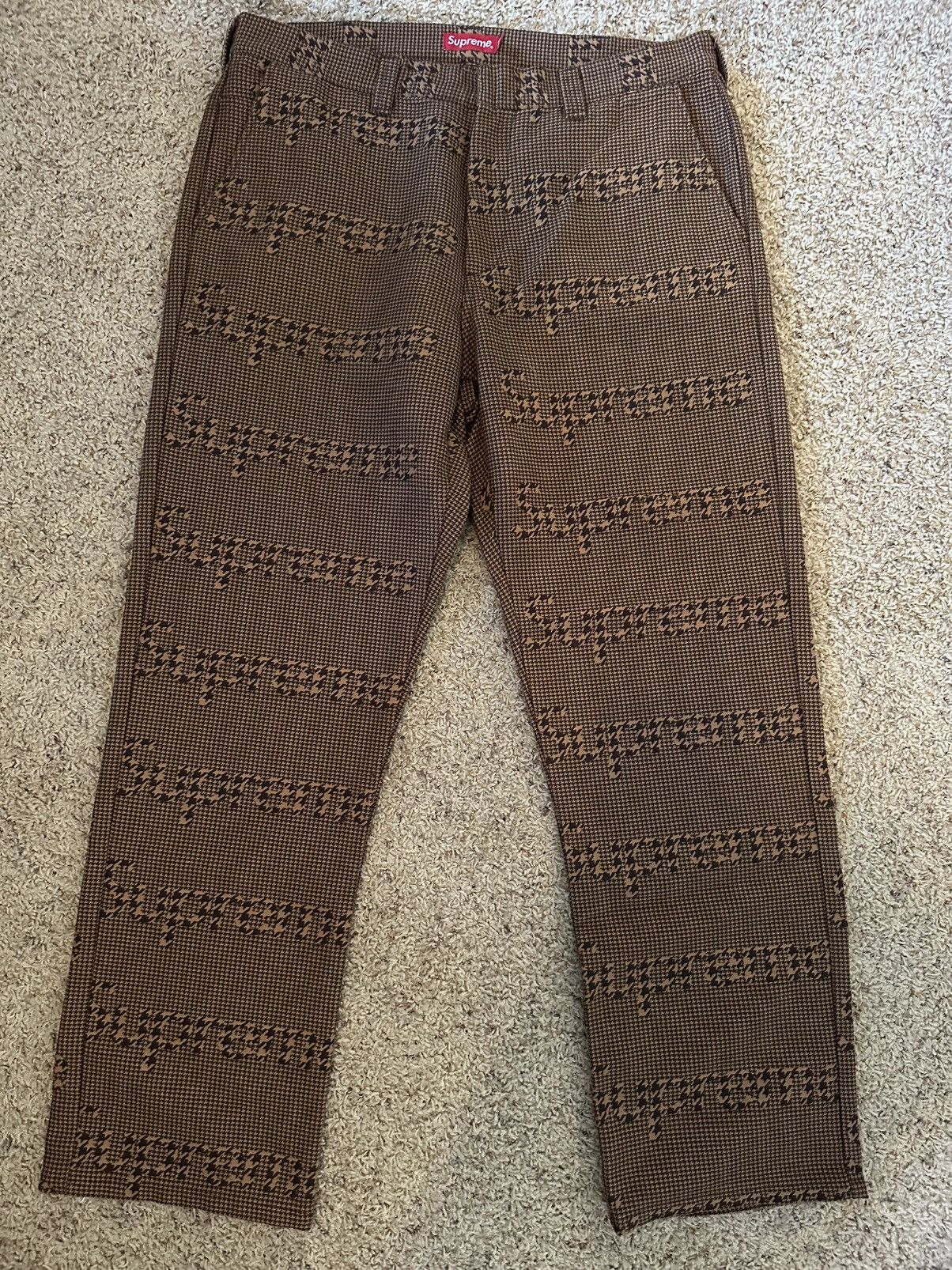 Supreme Supreme Houndstooth Work Pants | Grailed