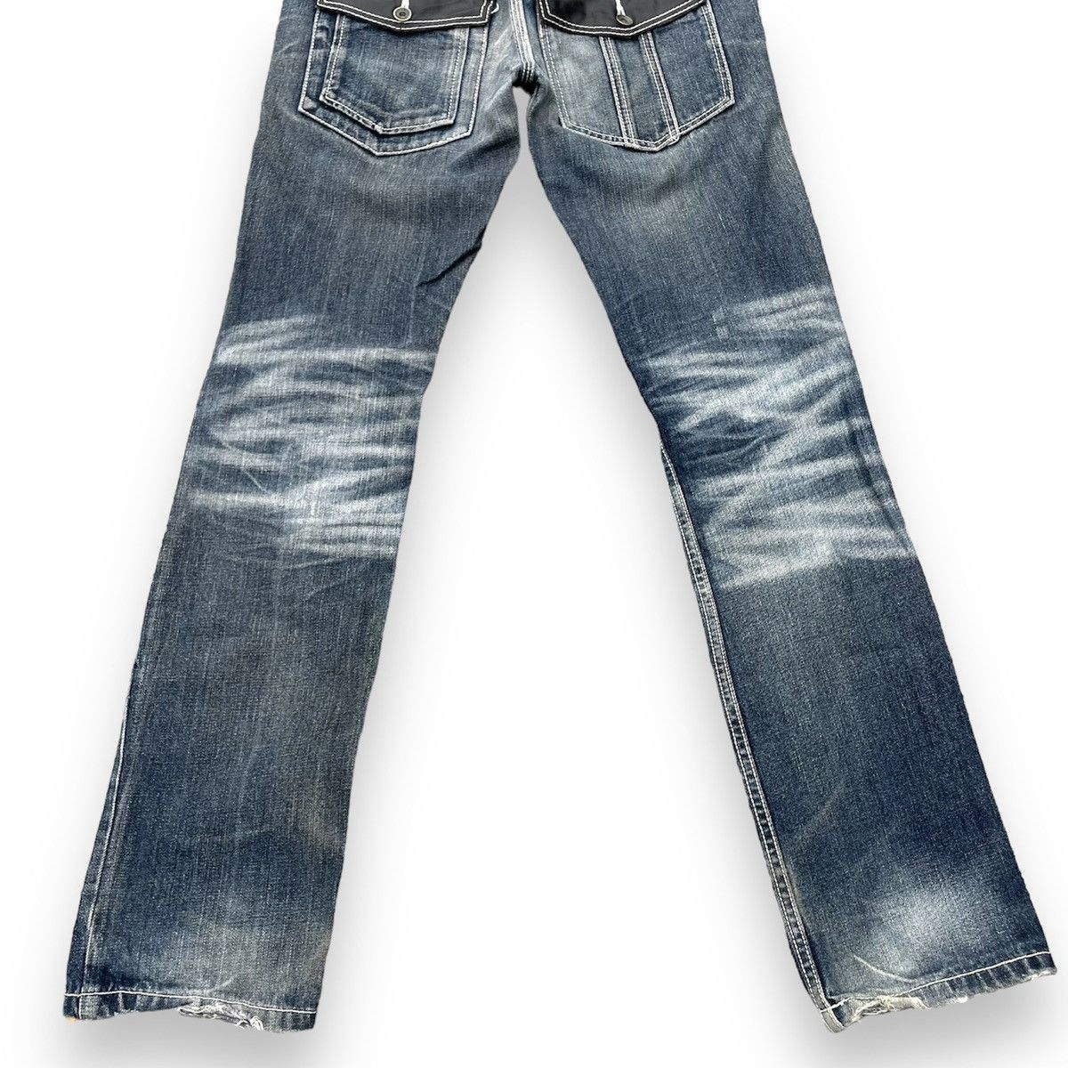 semanticdesign 🇯🇵 SEMANTIC DESIGN LEATHER POCKET WASHED DENIM PANTS Size US 29 - 7 Thumbnail