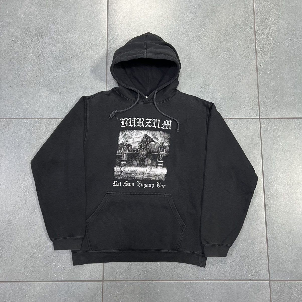 Vintage Vintage Black faded unique rare burzum black metal hoodie Size US L / EU 52-54 / 3 - 1 Thumbnail