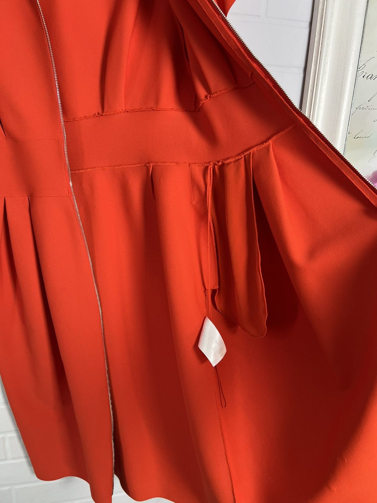 Dior DIOR Women's Midi Dress Viscose Blend Red Size US 8 D 38 M Size M / US 6-8 / IT 42-44 - 15 Thumbnail