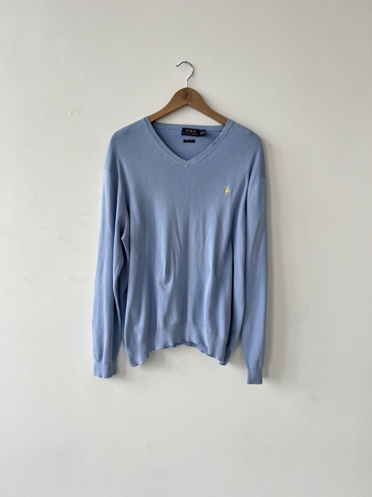 Polo Ralph Lauren × Vintage Polo Ralph Lauren Cotton Sweater Blue Size US XL / EU 56 / 4 - 1 Thumbnail
