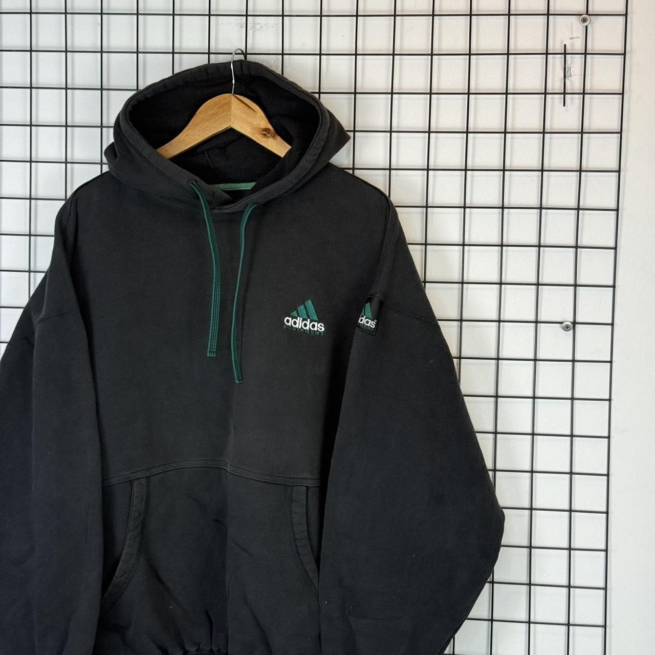 Adidas Adidas Equipment EQT Vintage 90s Black Sweatshirt Hoodie Size US XL / EU 56 / 4 - 3 Thumbnail