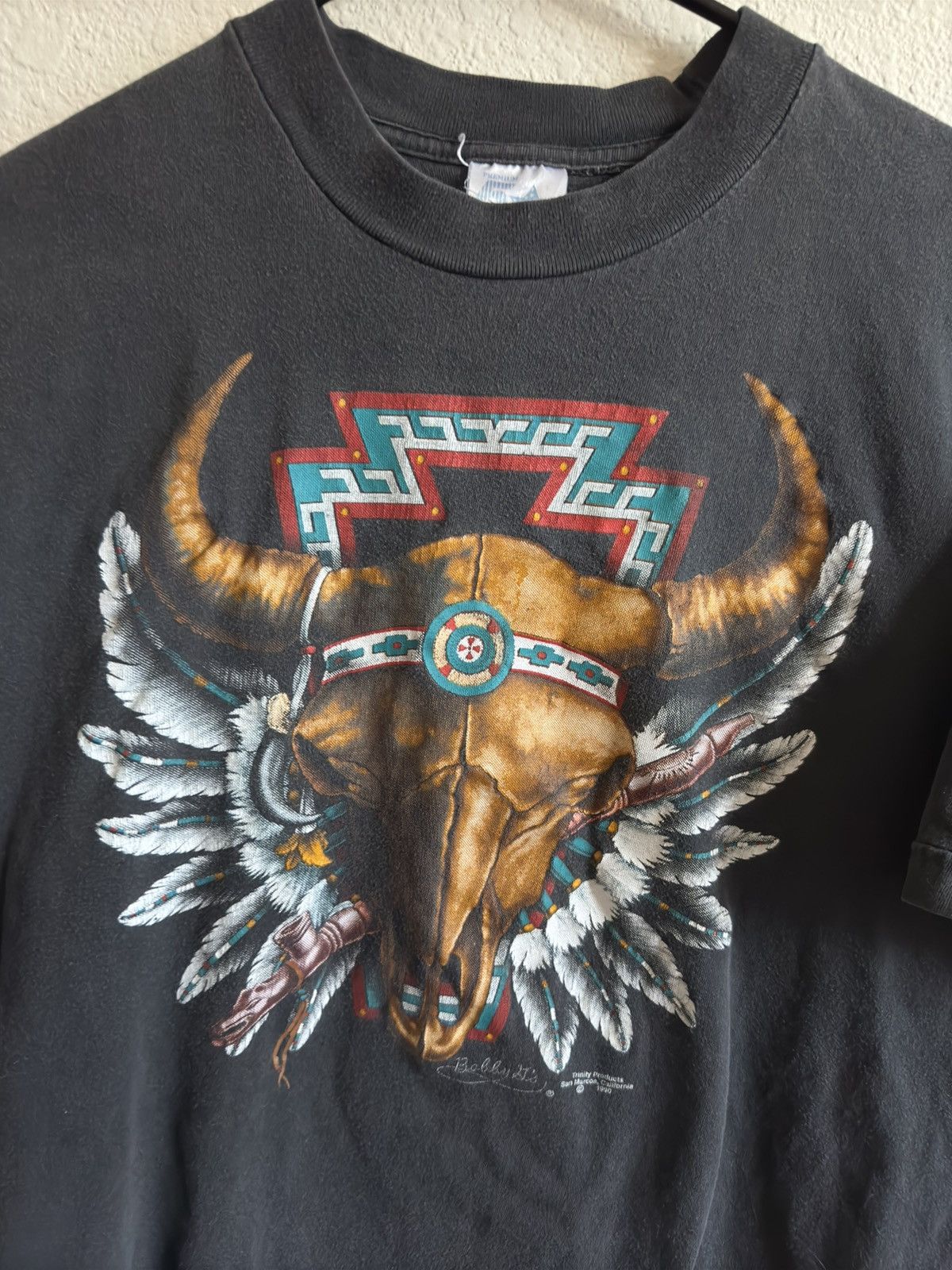 Other × Vintage Vintage 1990 Bobby G’s Peace Pipe Graphic Tee Size US M / EU 48-50 / 2 - 3 Thumbnail