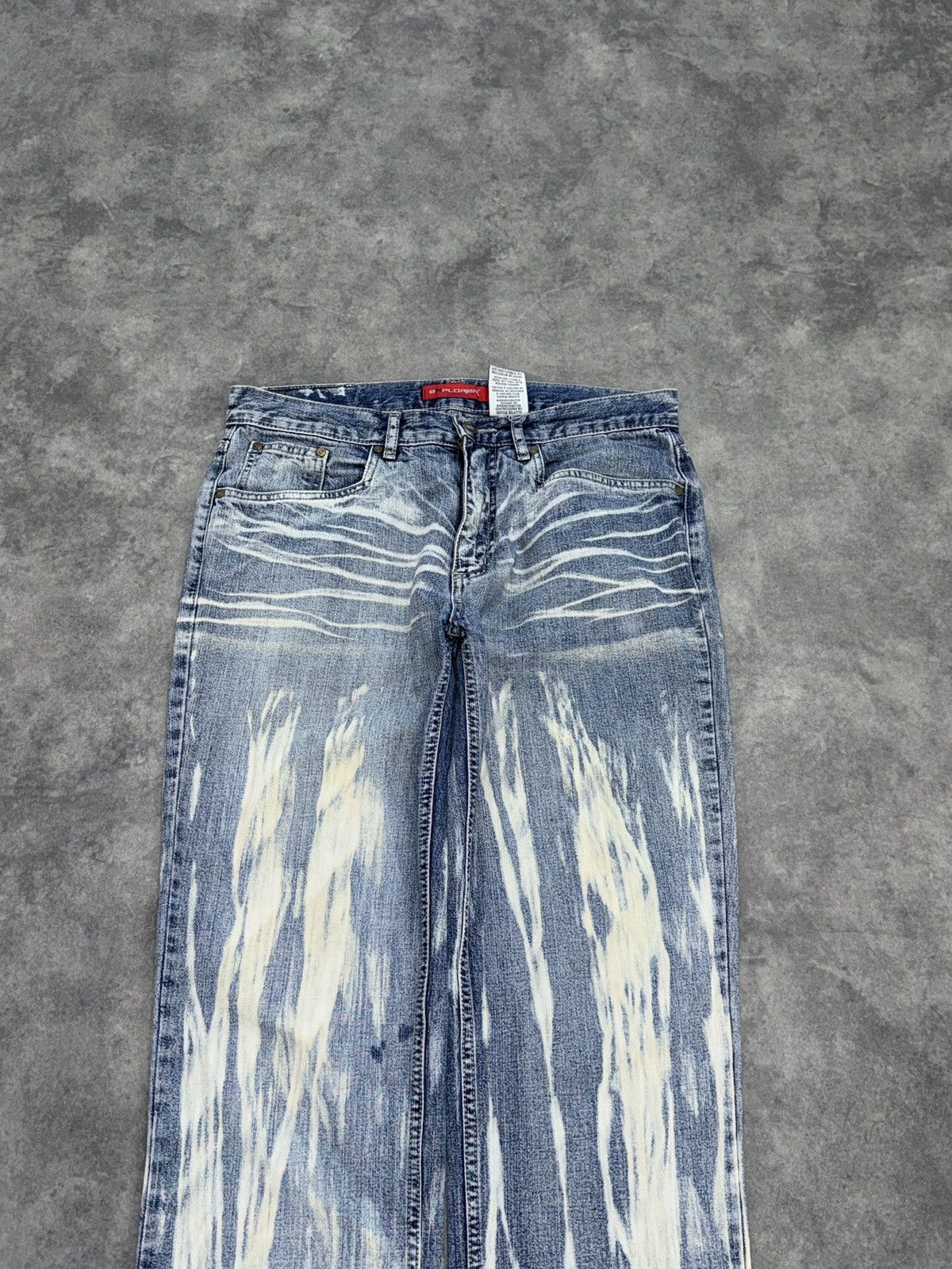 Vintage Blue and white baggy washed/bleached pants y2k japan style Size US 34 / EU 50 - 4 Thumbnail