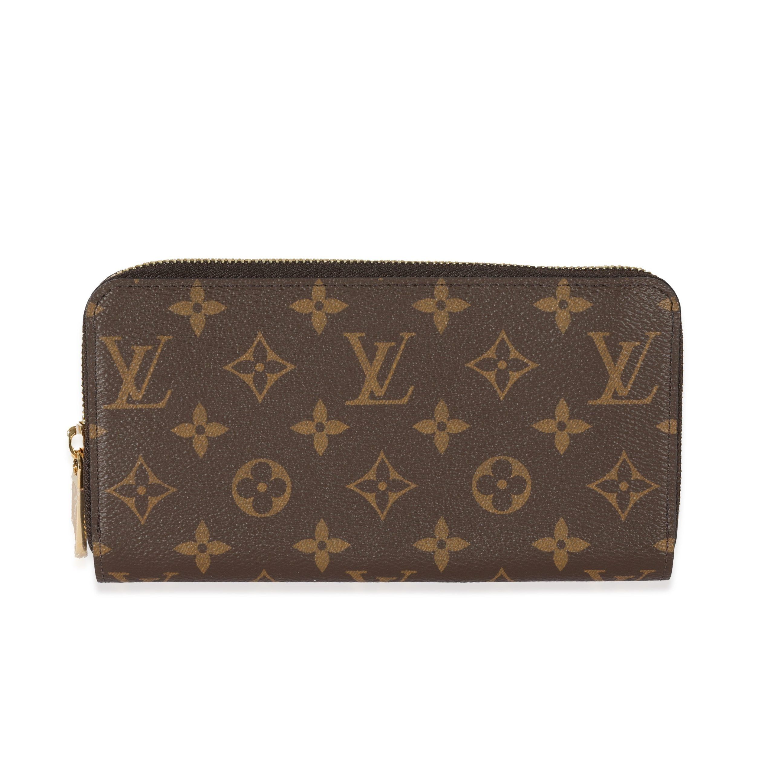 image of Louis Vuitton Monogram Canvas Zippy Wallet in Brown, Women's