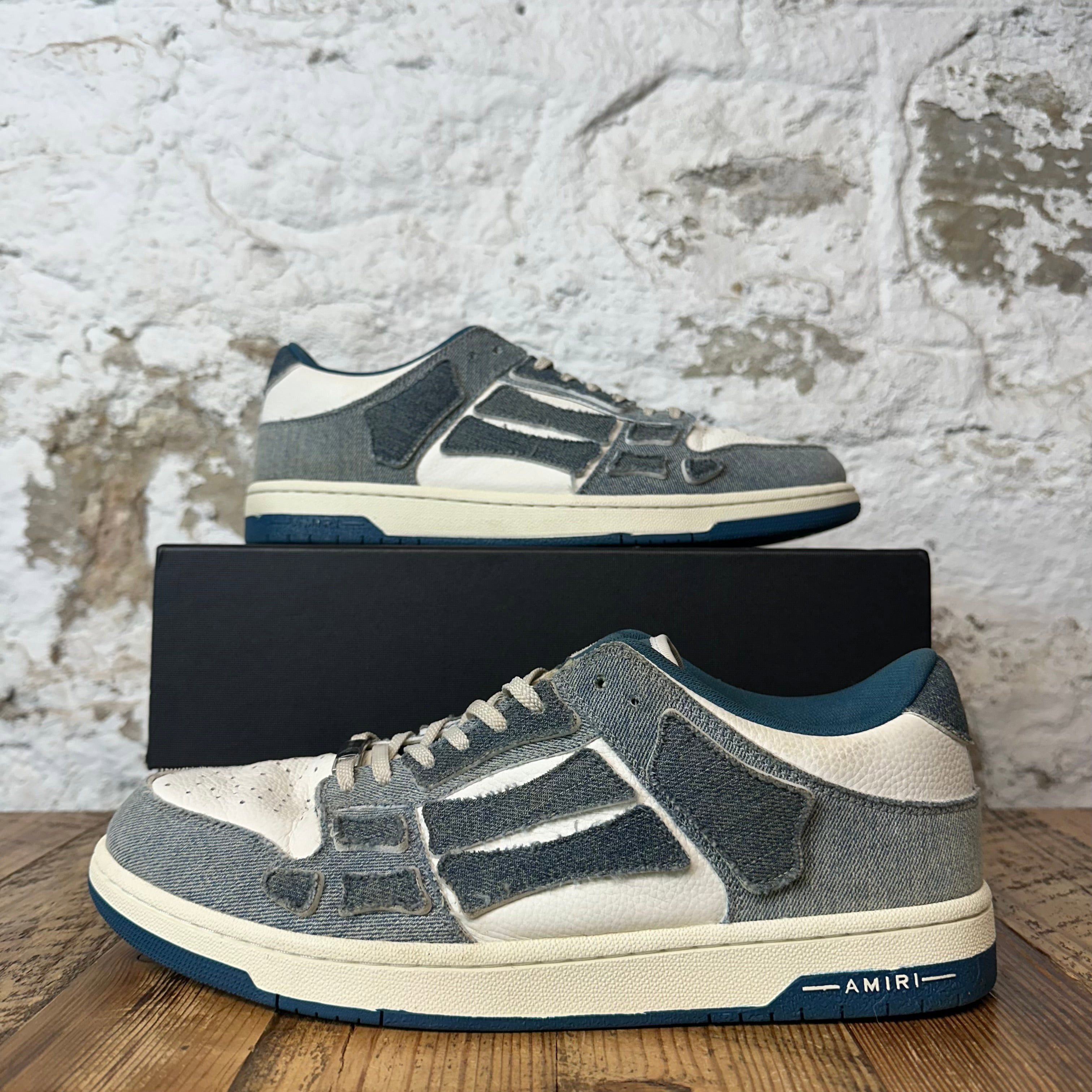 Amiri Amiri Denim Skeleton White Sneaker Sz 13 (46) Size US 13 / EU 46 - 1 Thumbnail