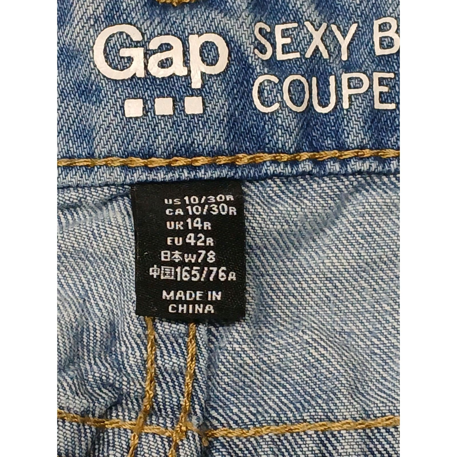 Gap Gap Sexy Boyfriend (10) Relaxed Fit Ripped Blue Denim Jeans Size 32" / US 10 / IT 46 - 5 Thumbnail
