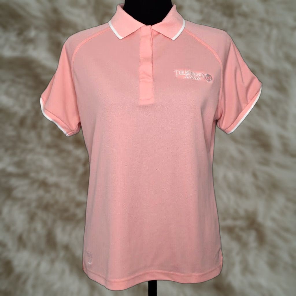Vintage Kate Lord Polo Shirt Tennis Short Sleeve Womens Small Pink Cap Sleeve Collared Regular 100% Polyester Activewear Size S / US 4 / IT 40 - 1 Thumbnail