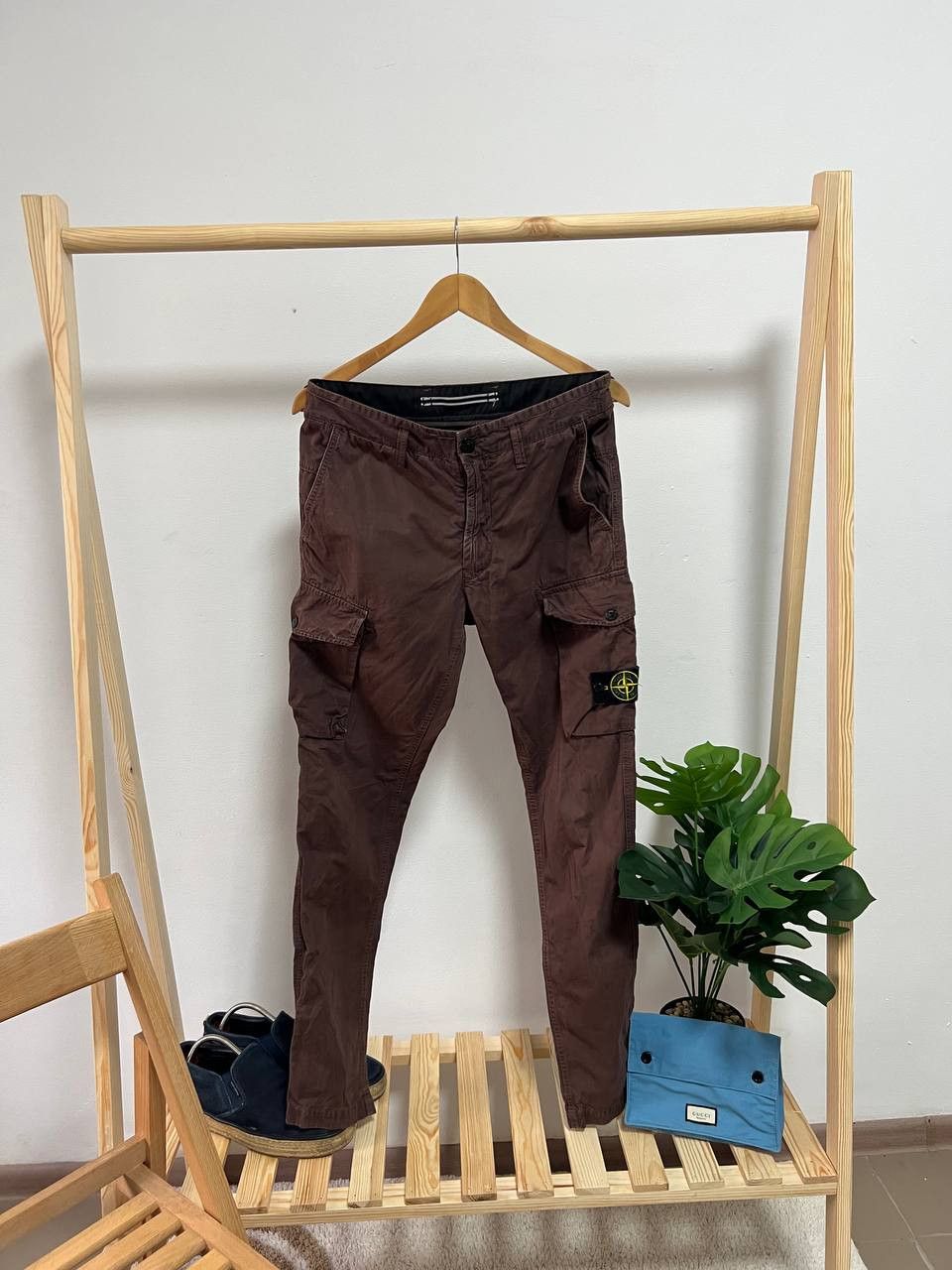 image of Sweatpants Stone Island Joggers And Cargo Patch in Brown, Men's (Size 30)