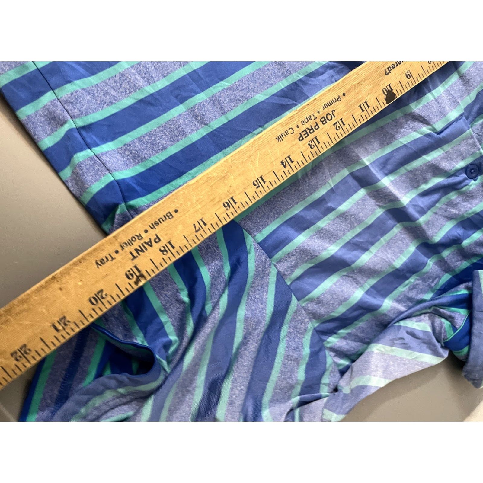 Under Armour UNDER ARMOUR Polo Shirt M Mens Blue 3 Button Short Sleeve Striped HeatGear Vintage Dessert Pines Size US M / EU 48-50 / 2 - 6 Thumbnail
