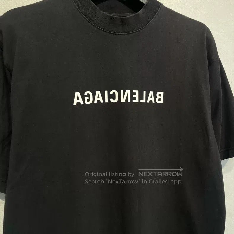 Balenciaga Balenciaga Black Short Sleeve T-Shirt with Logo Print Size US XS / EU 42 / 0 - 3 Thumbnail