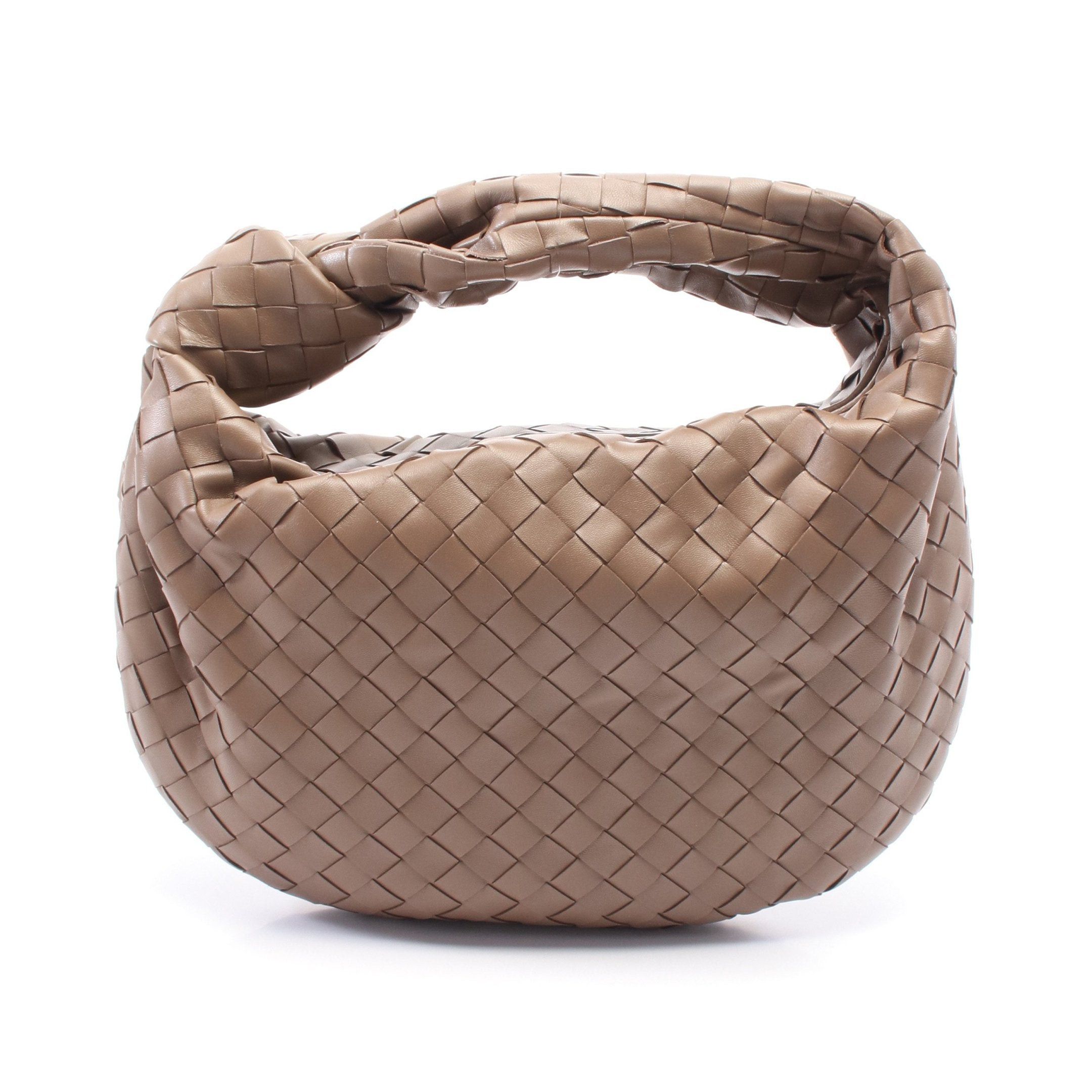 Bottega Veneta Bottega Veneta Teen Jody Handbag Leather Gray Brown Size ONE SIZE - 1 Thumbnail