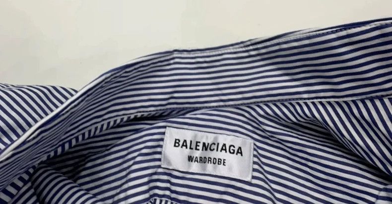 Balenciaga Balenciaga size 34 Sleeveless striped shirt, blue and whit Size XS / US 0-2 / IT 36-38 - 3 Thumbnail