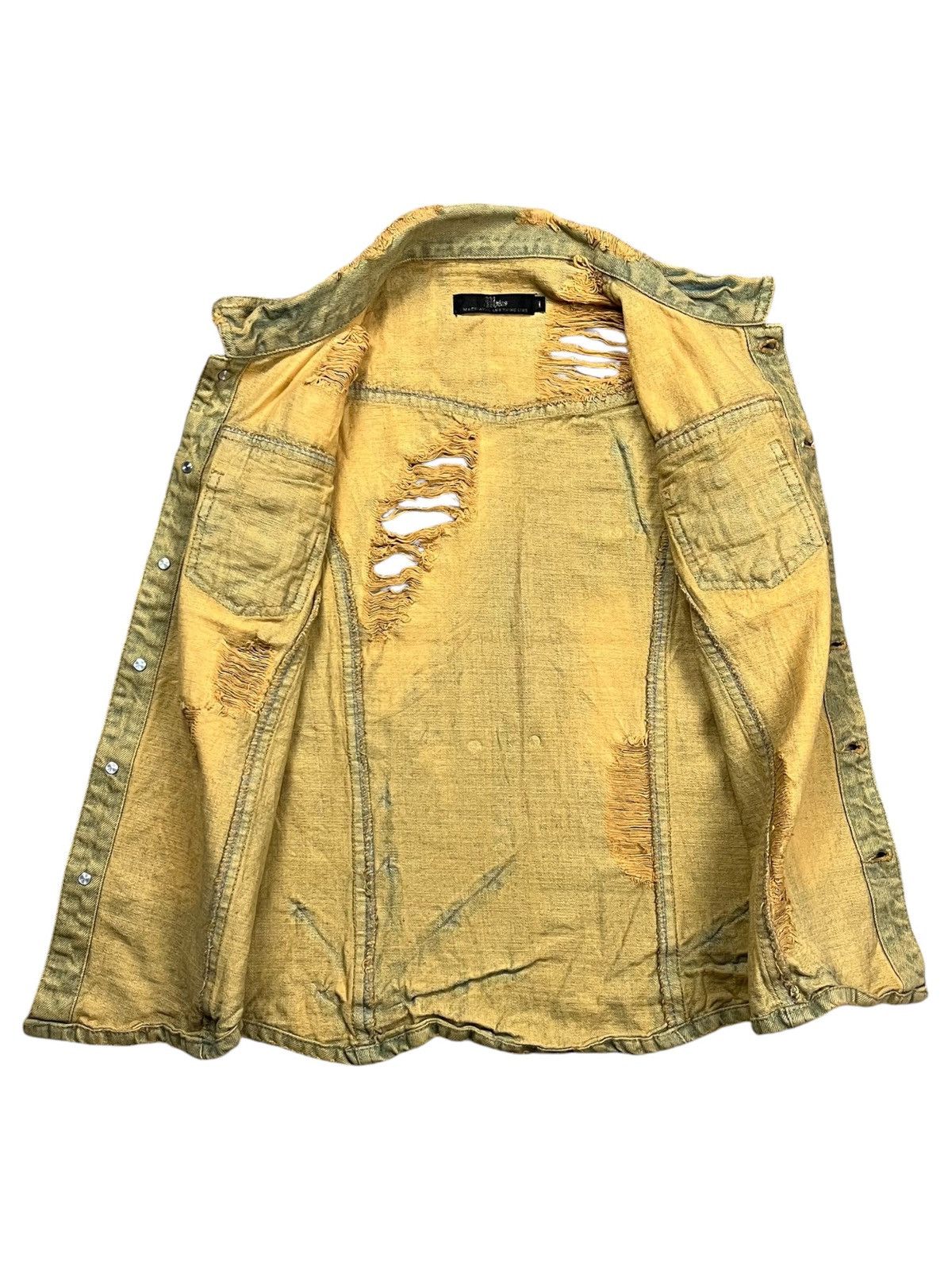 If Six Was Nine 2000s Midas - Mudwash Crash Denim Vest Size US S / EU 44-46 / 1 - 6 Thumbnail
