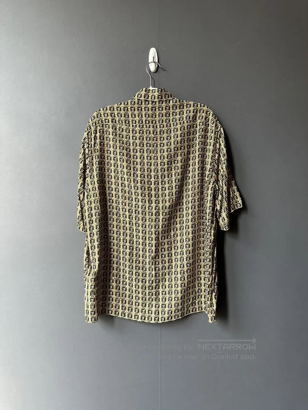 Fendi FENDI Brown All-Over Print Short Sleeve Shirt| Size US XXS / EU 40 - 2 Thumbnail