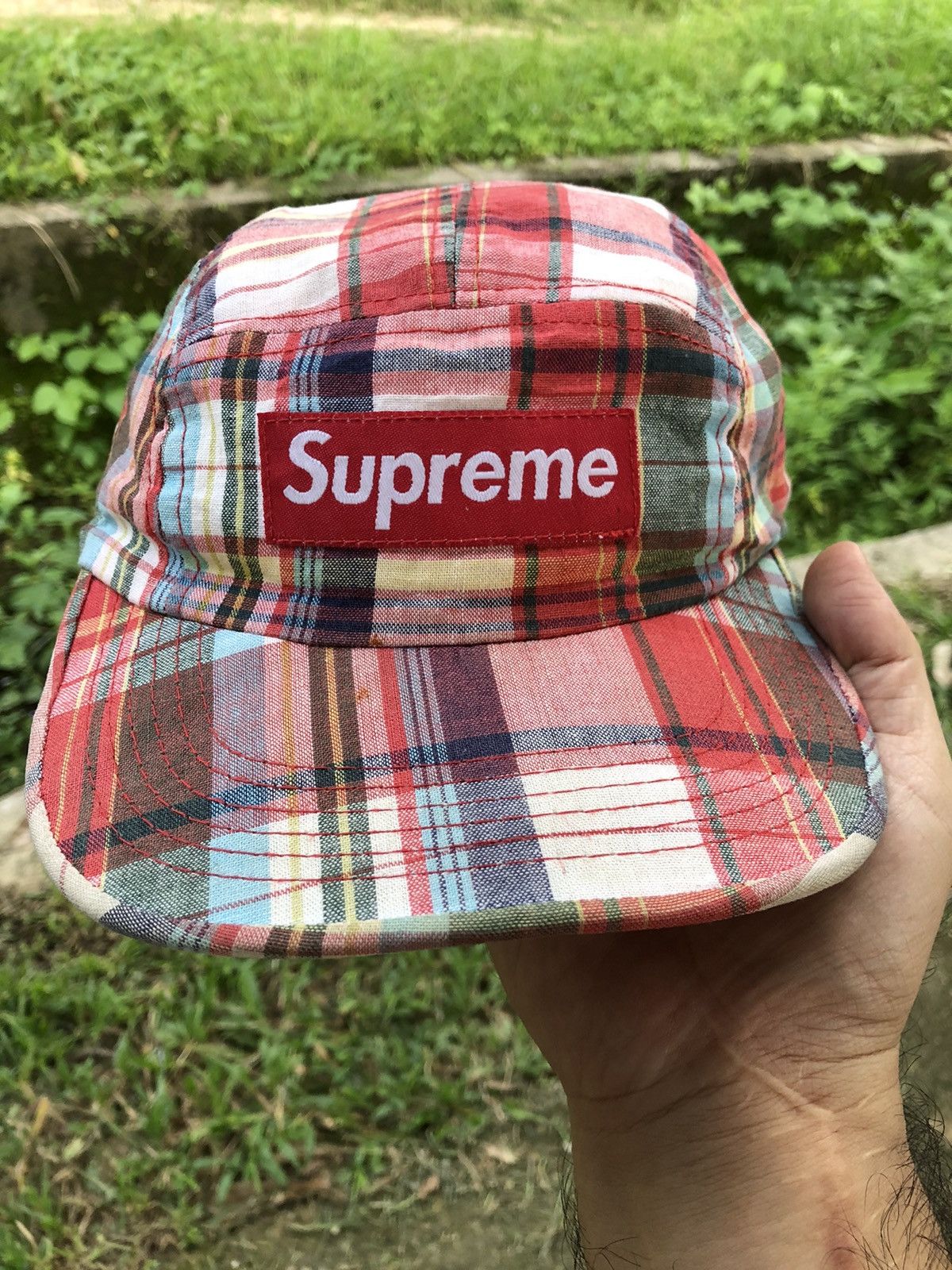 Plaid store supreme hat