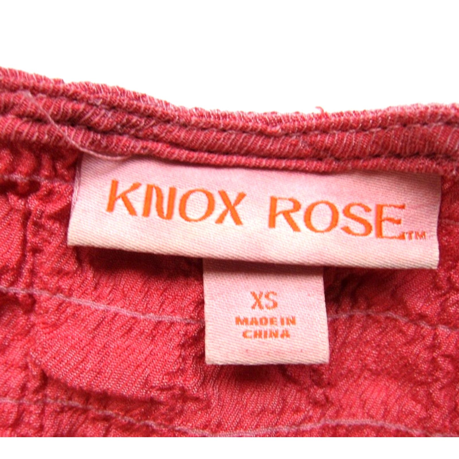Vintage Knox Rose Dress XS Cap Sleeve Tunic Cottage Smock Rayon Crinkle Waffle Pocket Size XS / US 0-2 / IT 36-38 - 3 Thumbnail