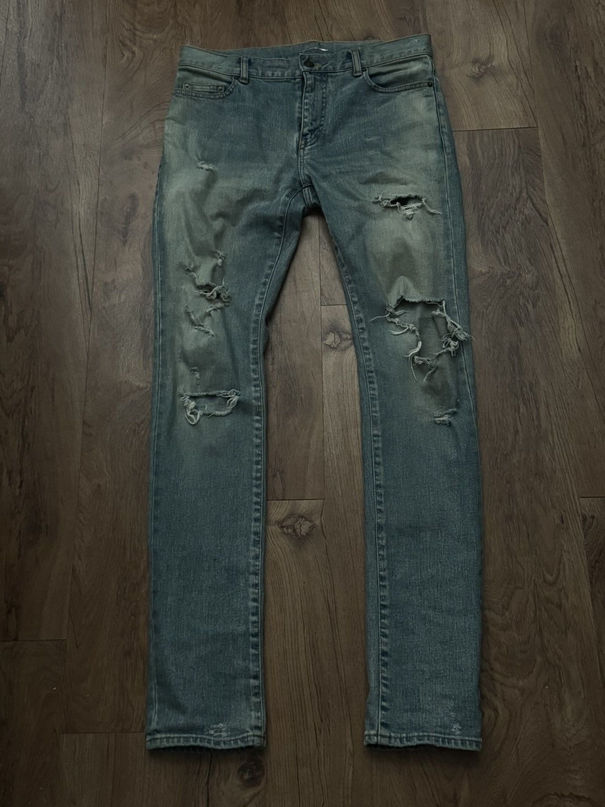 Saint Laurent Paris FW17 d02 crash denim Size US 30 / EU 46 - 1 Thumbnail