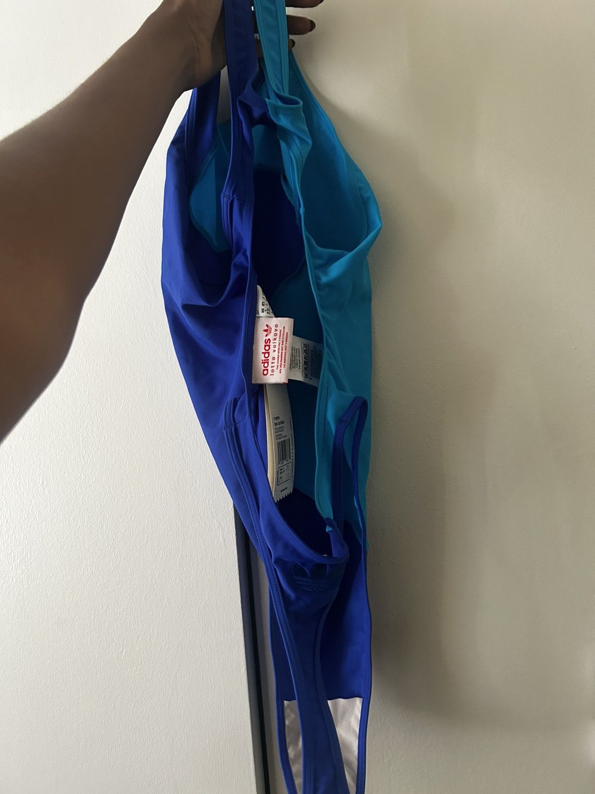Adidas Adidas x Lotta Volkova blue one-piece swimsuit Size S Size ONE SIZE - 18 Thumbnail