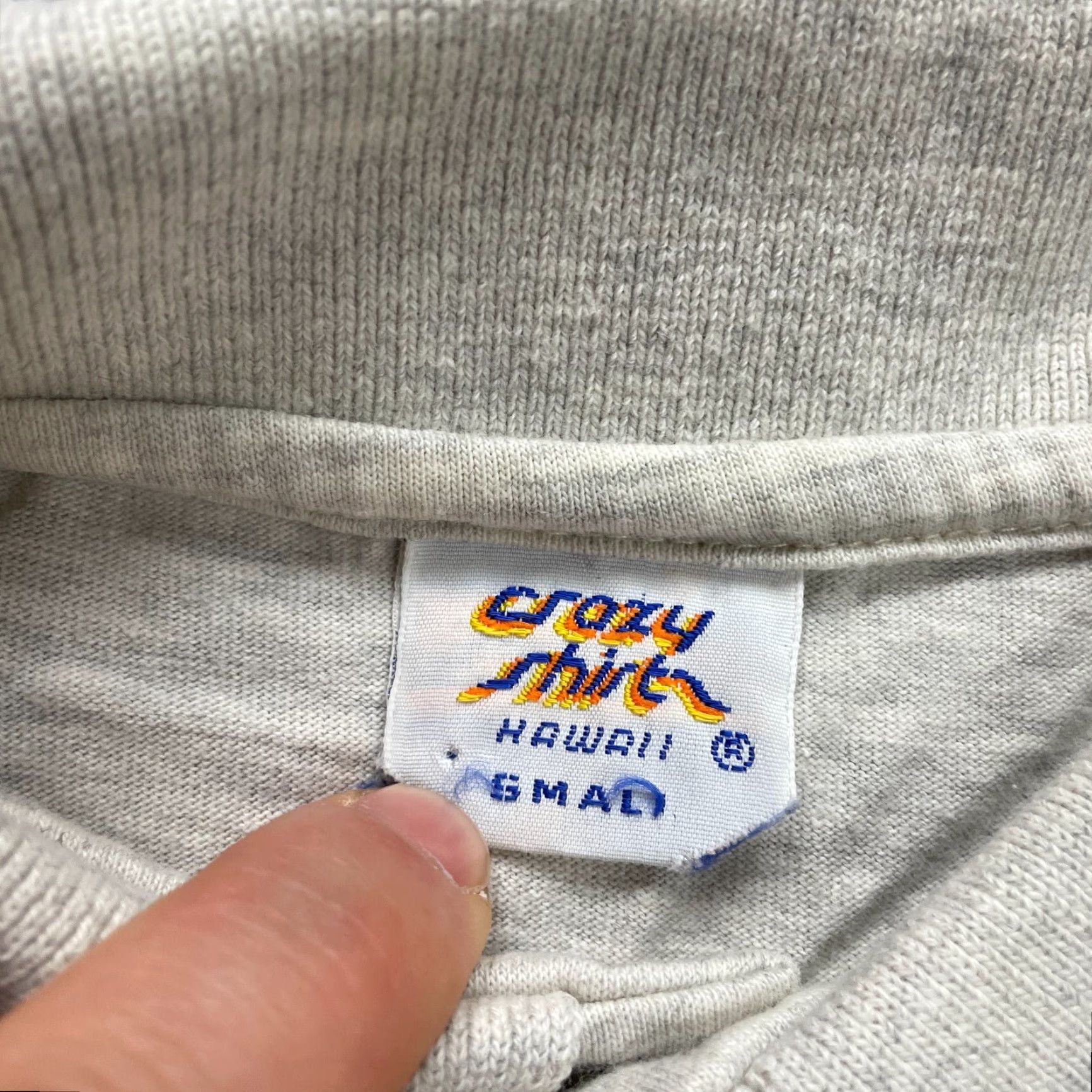 Vintage Crazy Shirts Polo Mens Small Gray 100% Cotton Maui Waveriders Casual Outdoor Top Mens Size US S / EU 44-46 / 1 - 5 Thumbnail