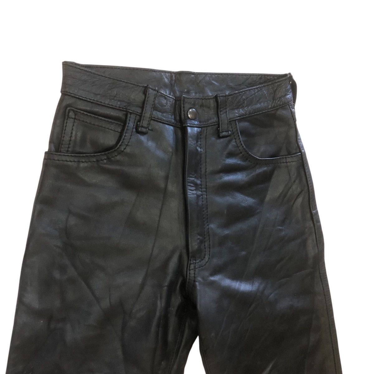 Aero Leathers × Cowboy Equipment × Leather Aero Steerhide Leather Pants Size US 27 - 3 Thumbnail