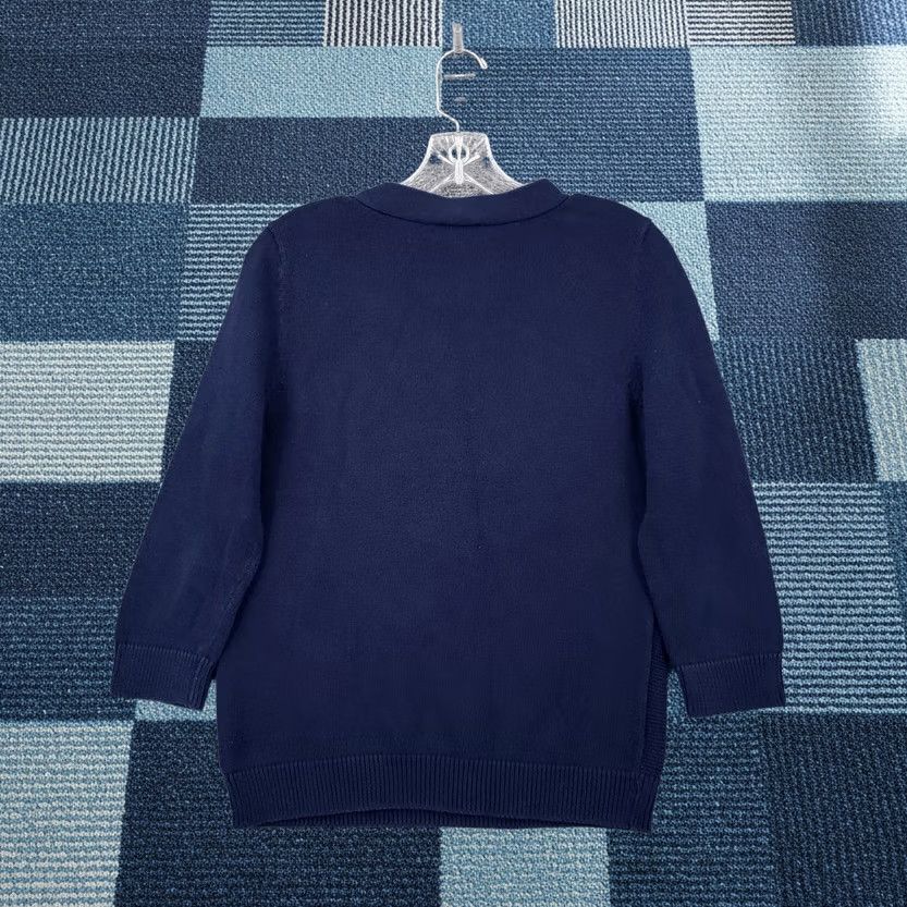 Talbots Talbots Sweater Womens L Blue 3/4 Sleeve Pullover Crew Neck Knit Jumper Shirt Pullover Mens Womens Girls Size L / US 10 / IT 46 - 1 Thumbnail