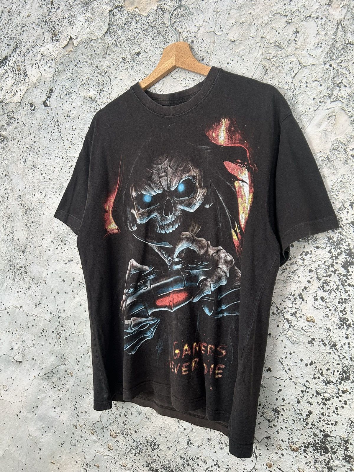 Vintage Vintage Spiral Horror Graphic Tee Grunge Punk 90s Metal Size US XL / EU 56 / 4 - 2 Thumbnail