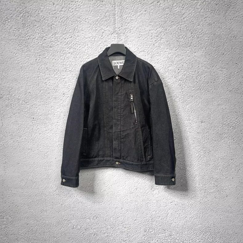 Loewe LOEWE Black-gray geometric denim jacket Size XL / US 12-14 / IT 48-50 - 1 Thumbnail