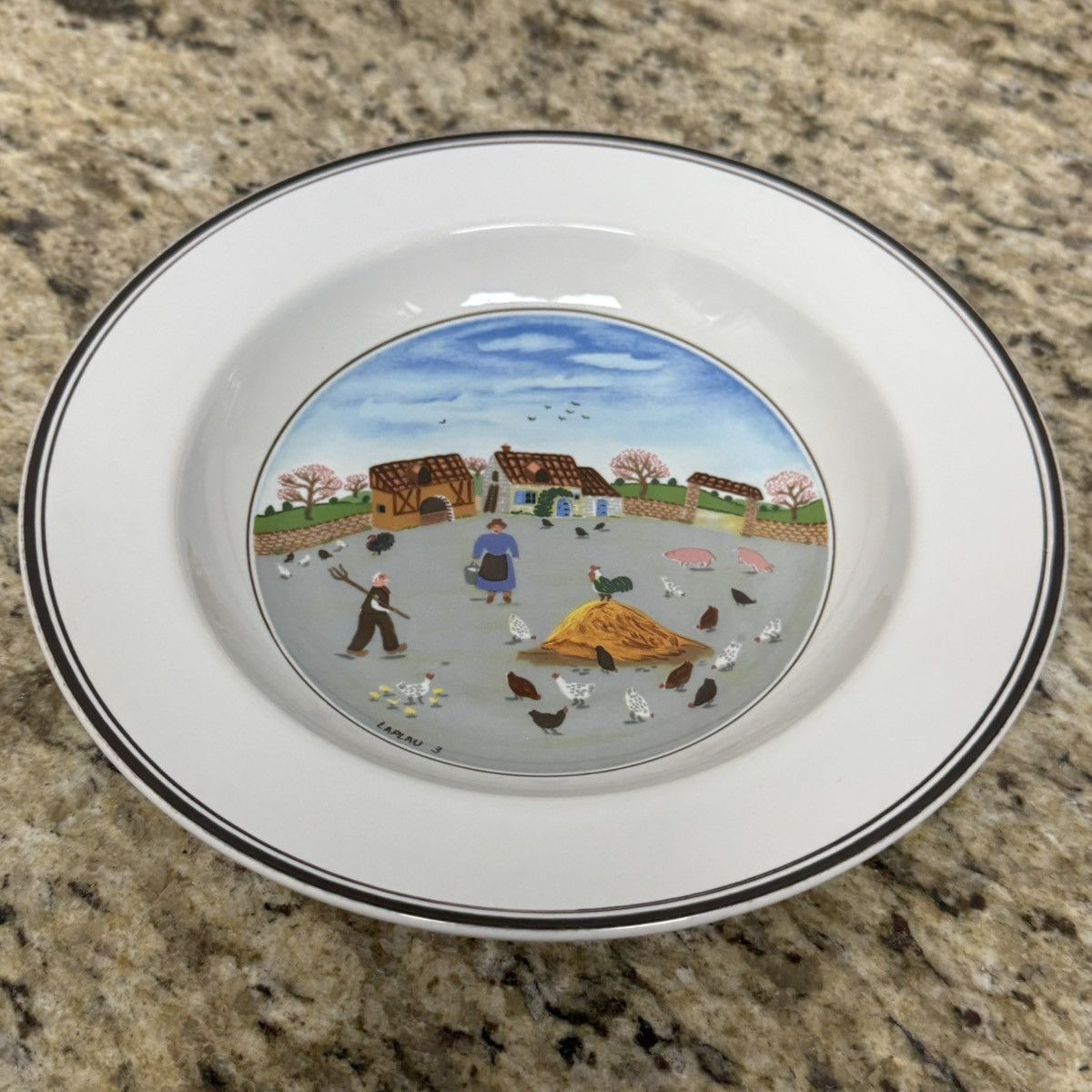 Vintage Villeroy & Boch Country Yard Laplau 3 Design Naïf 9.5” Plate Size ONE SIZE - 2 Thumbnail