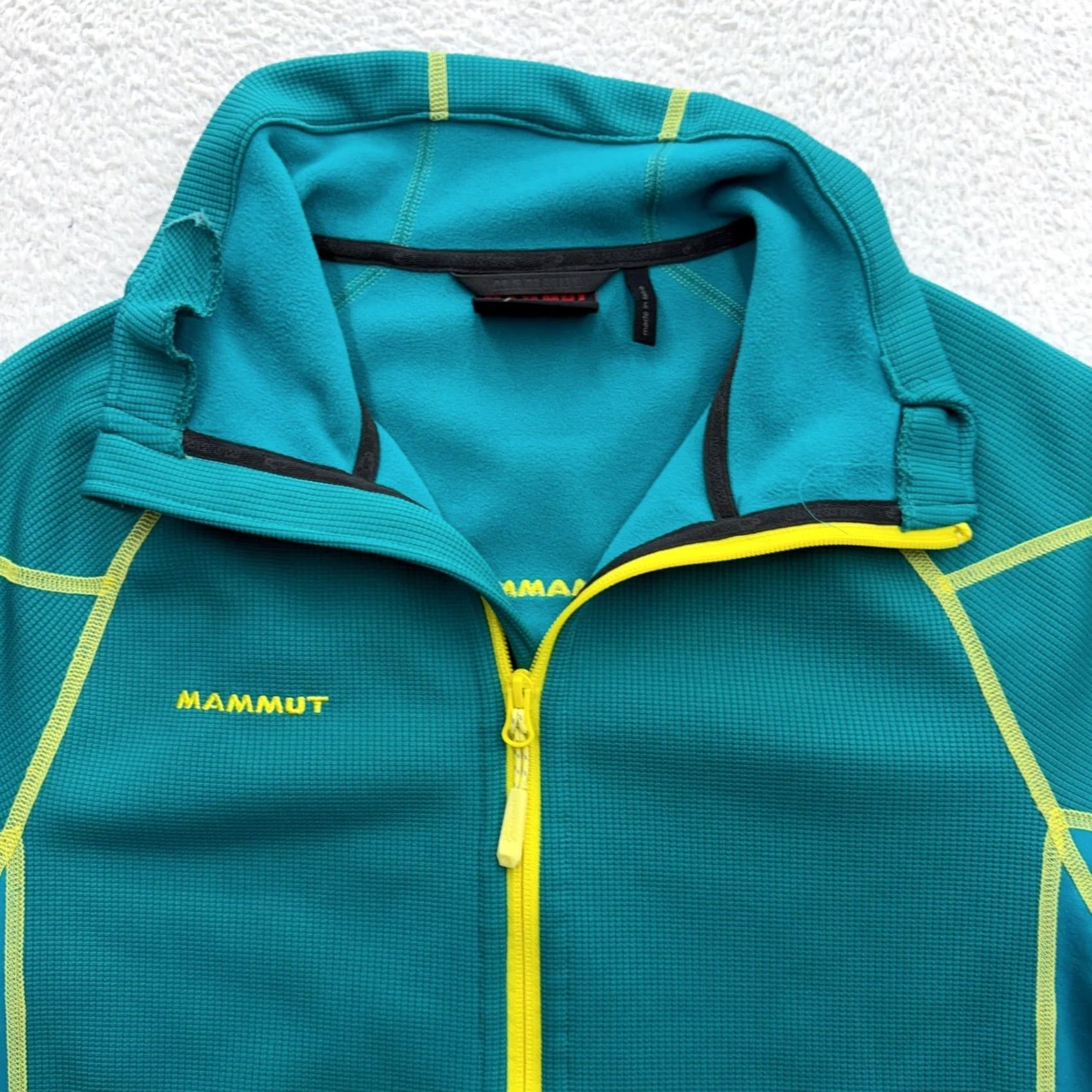 Mammut Mammut Womens Teal Lime Green Full Zip Grid Fleece Jacket L Hiking Gorpcore Size L / US 10 / IT 46 - 2 Thumbnail