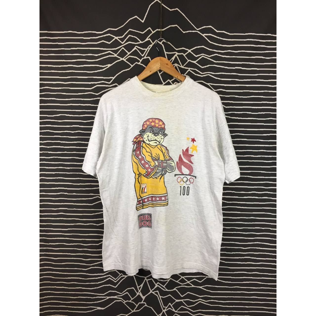 Vintage Vtg Bull Dog Belgian Olympic Team Mascot Graphic Tee Size US L / EU 52-54 / 3 - 1 Thumbnail