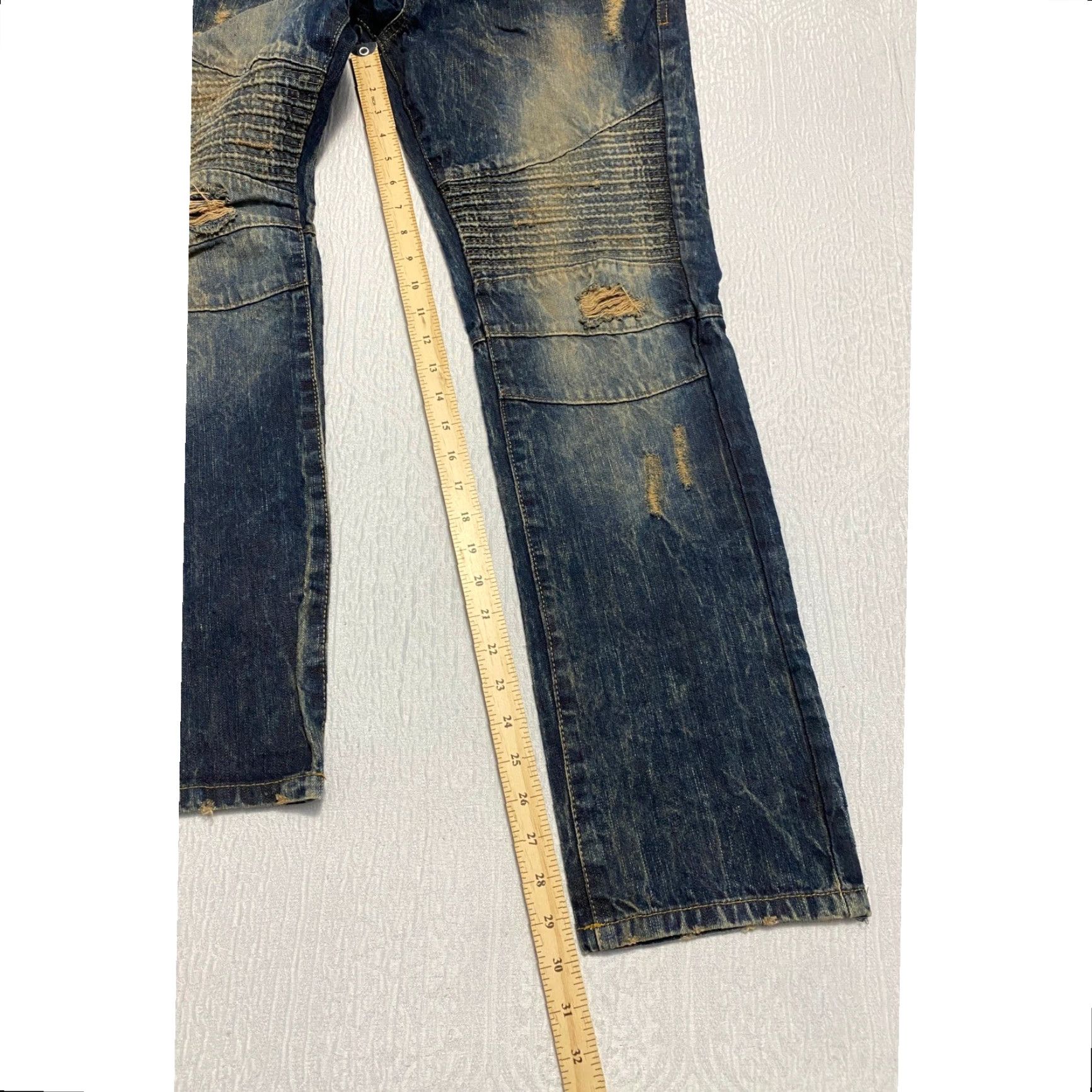 Southpole Southpole Jeans Men Distressed Moto Style Denim Pants 32x30 Blue Straight Regular 5-Pocket Button Zip Spring Summer Fall Winter Men Blue Jeans Size US 32 / EU 48 - 5 Thumbnail